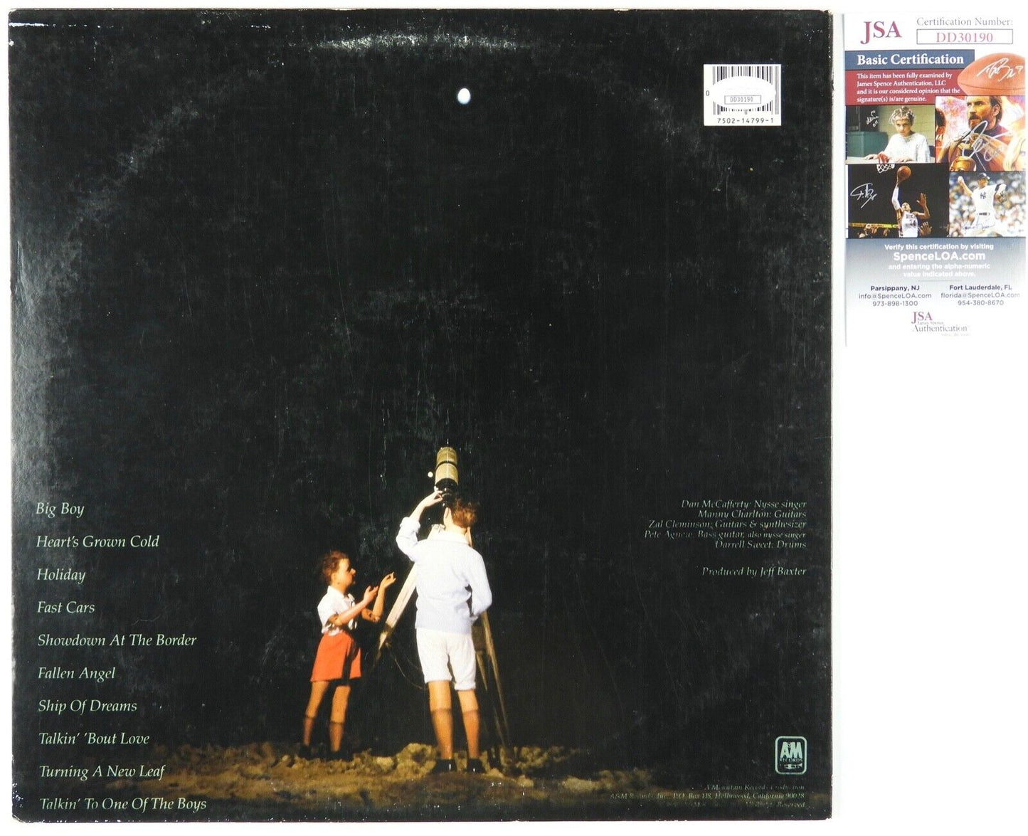 Nazareth Signed Autograph JSA Record Album Vinyl LP Darrell Sweet Malice