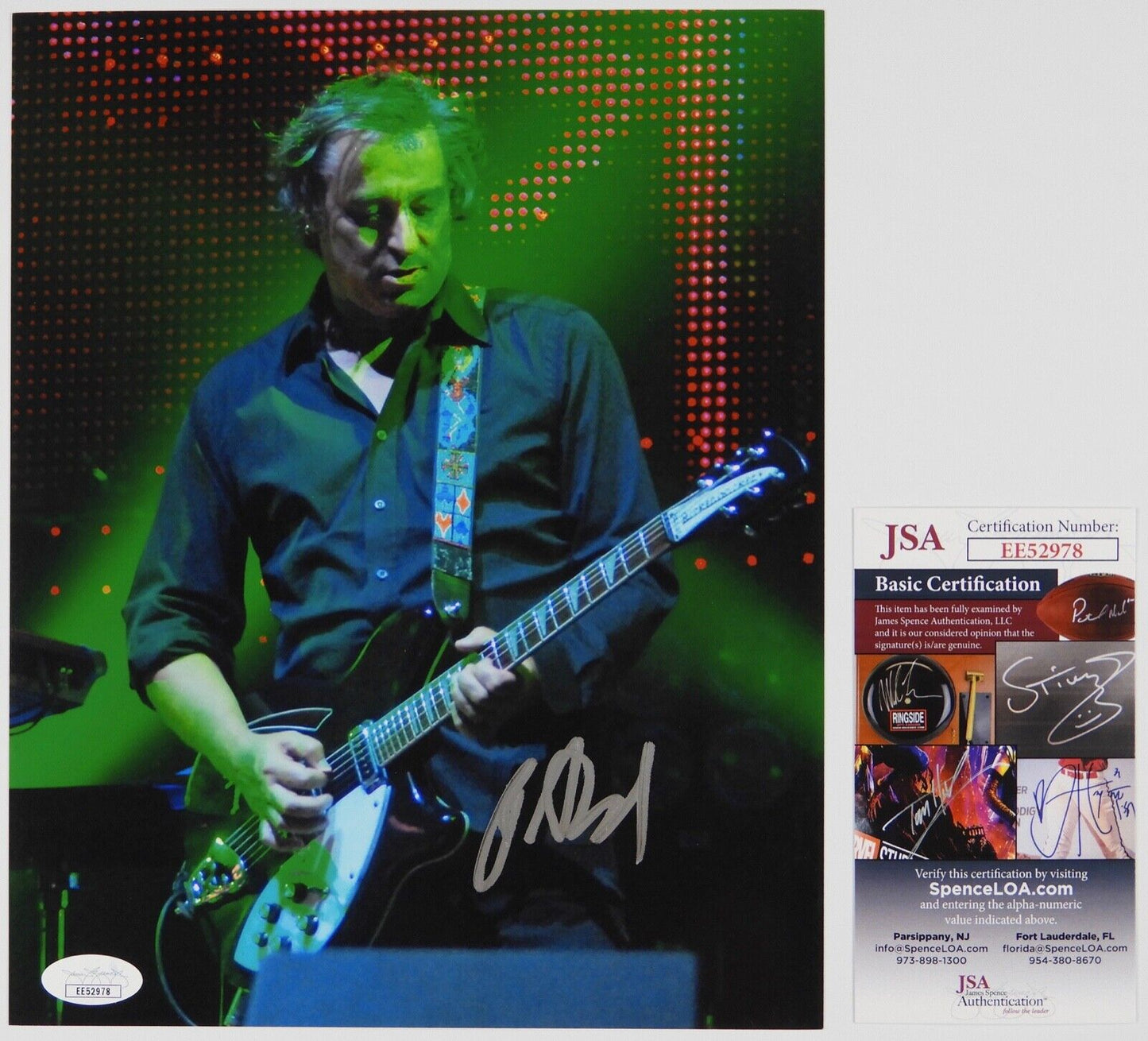 Peter Buck R.E.M. JSA Autograph Signed Photo 8 x 10