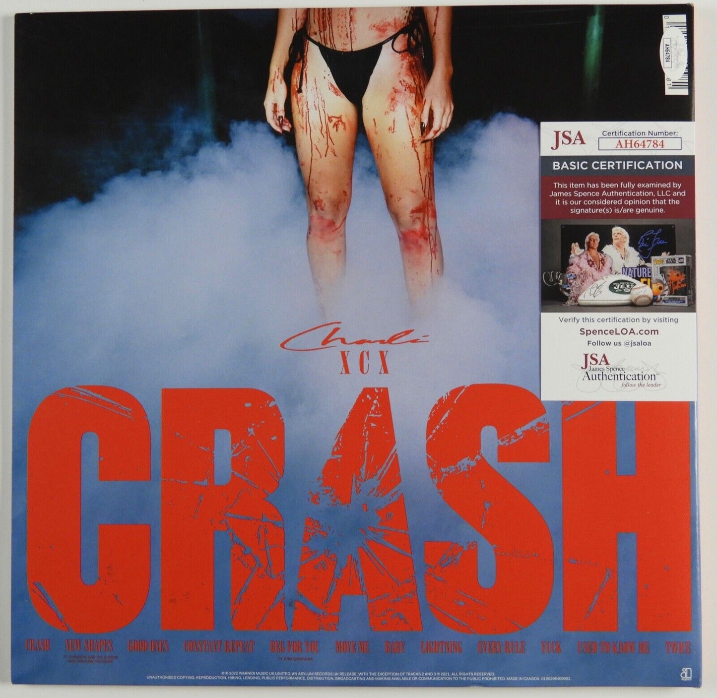 Charlie XCX JSA Autograph Fully Signed Album Vinyl Record Crash