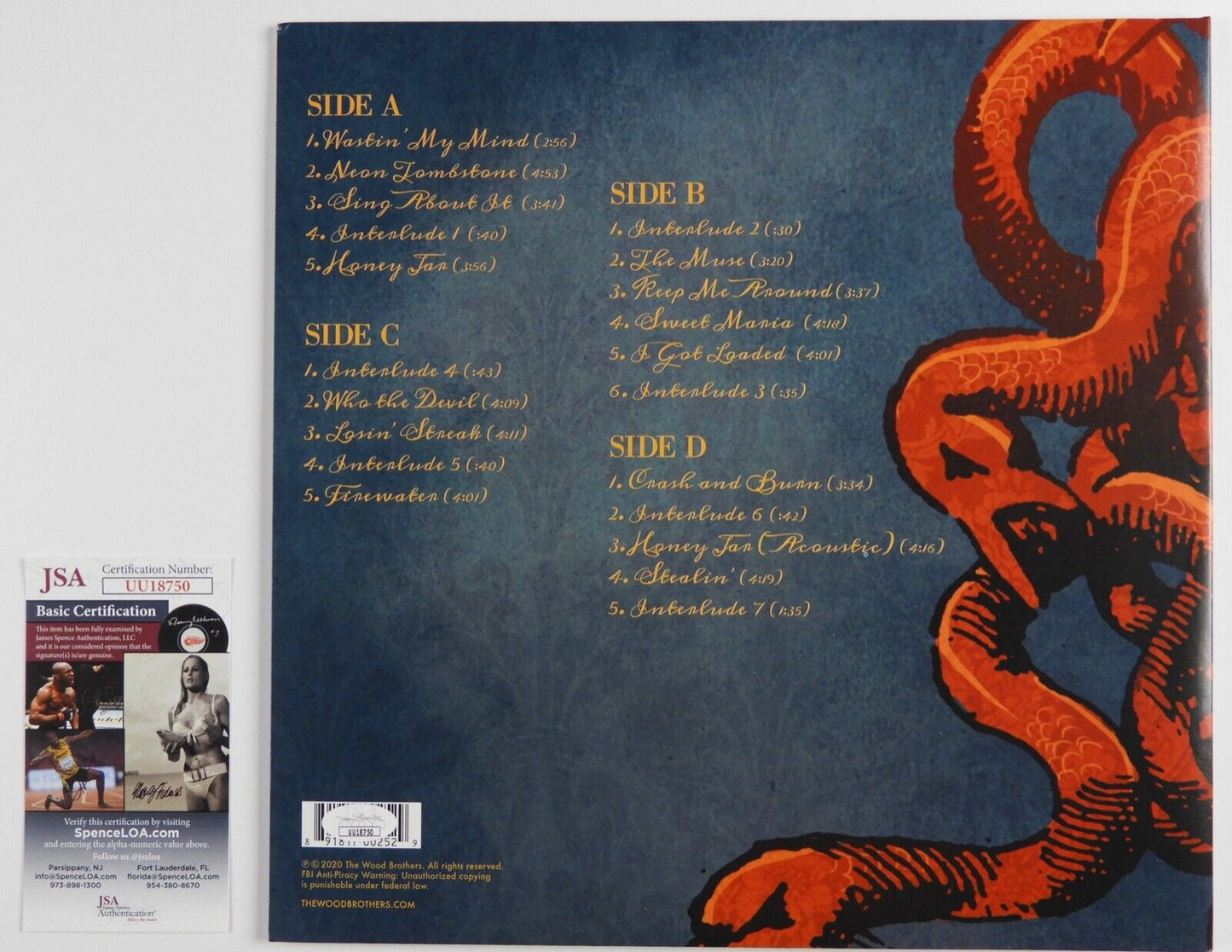 The Wood Brothers JSA Autograph Signed Record Album The Muse