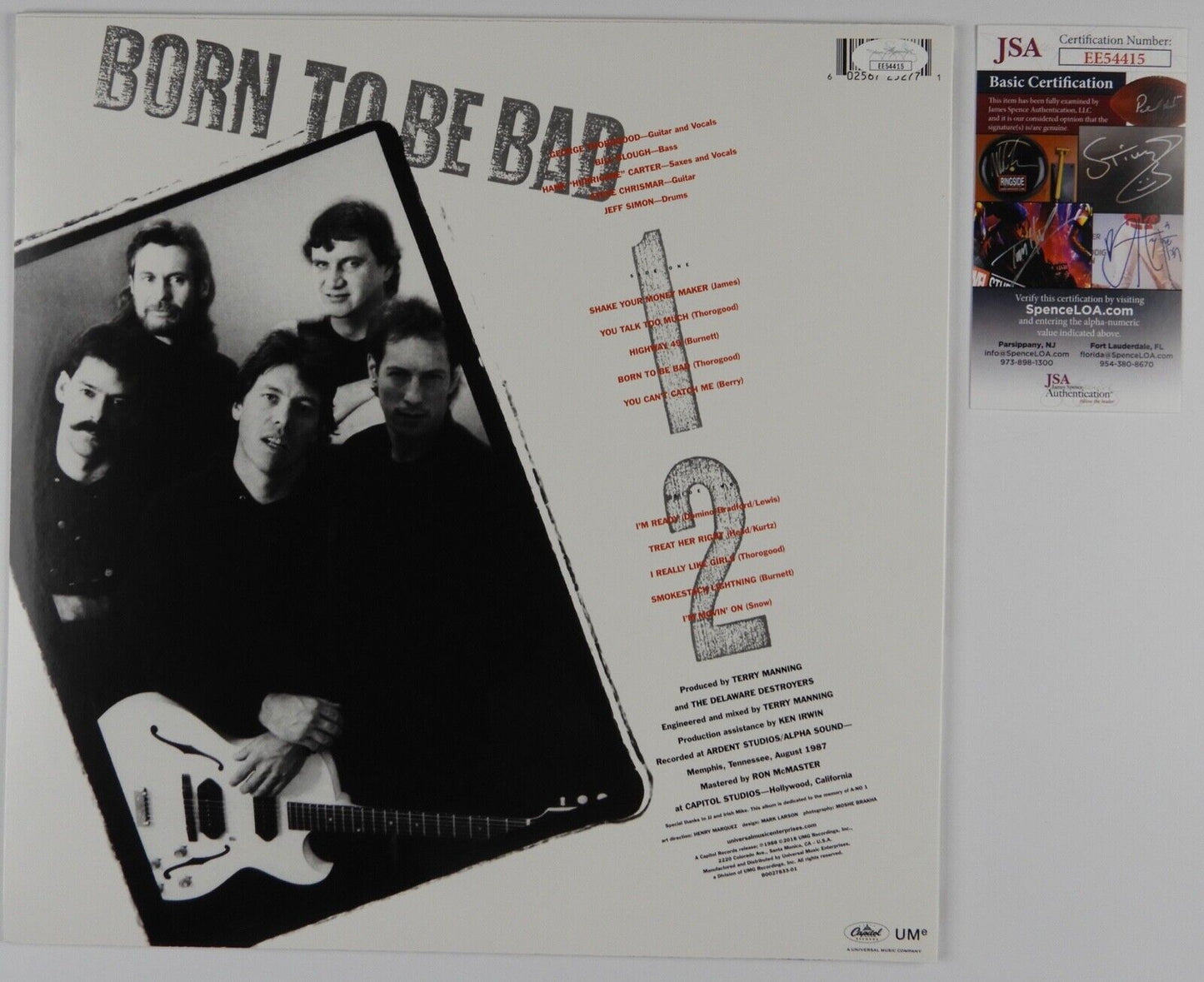 George Thorogood Born To Be Bad JSA Signed Autograph Record Album Vinyl