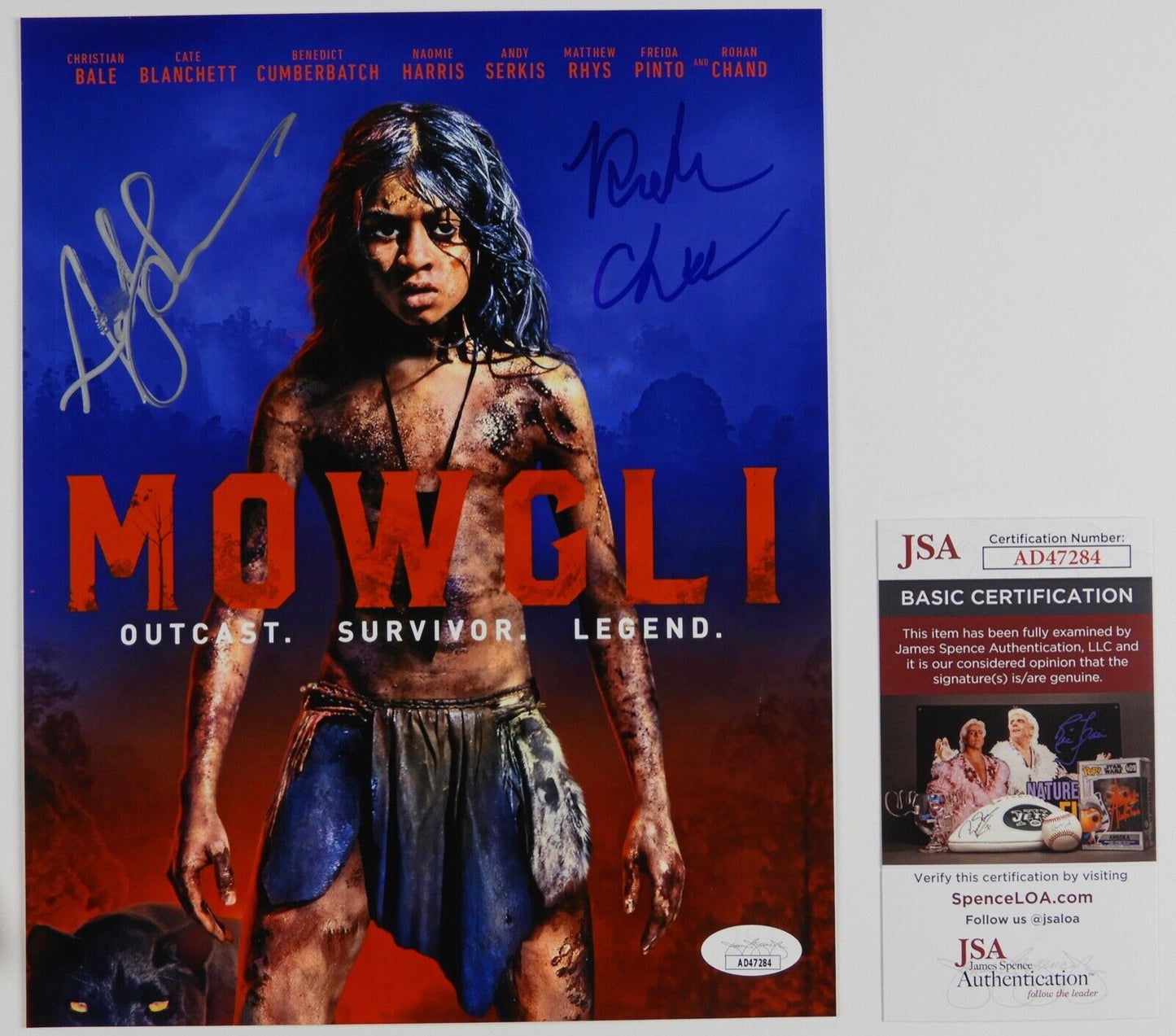 Andy Serkis & Rohan Chand JSA Signed Autograph Photo 8 x 10 Mowgli