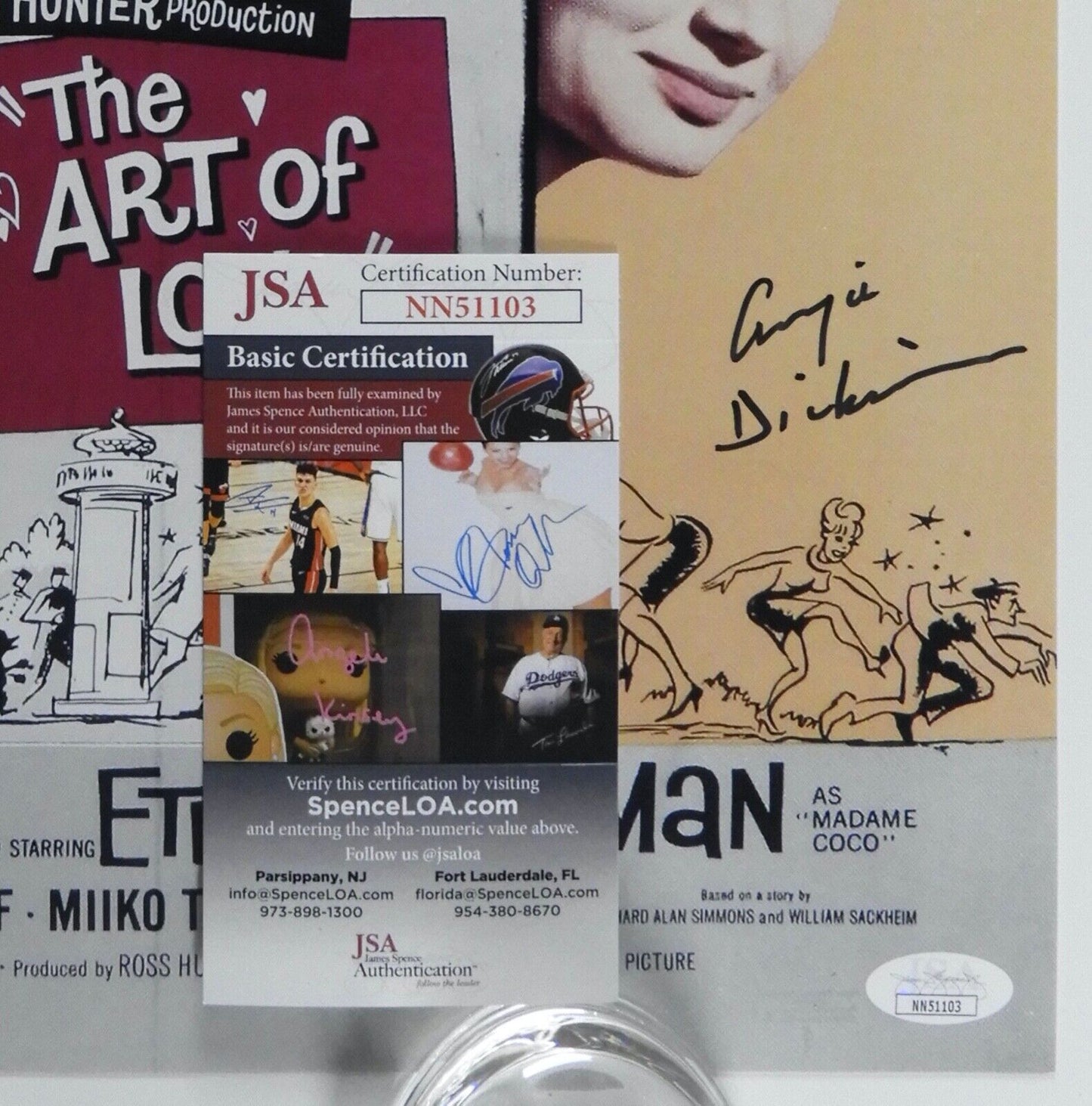 Angie Dickinson Signed Autograph JSA Photo 12 x 18 The Art Of Love