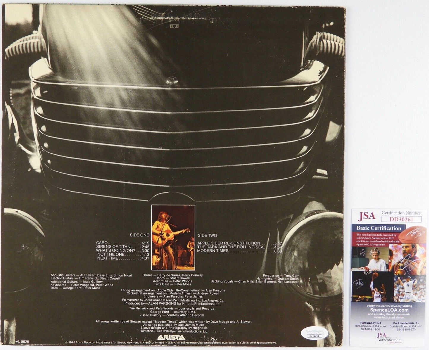 Al Steward Signed Autograph JSA Record Album Vinyl Modern Times