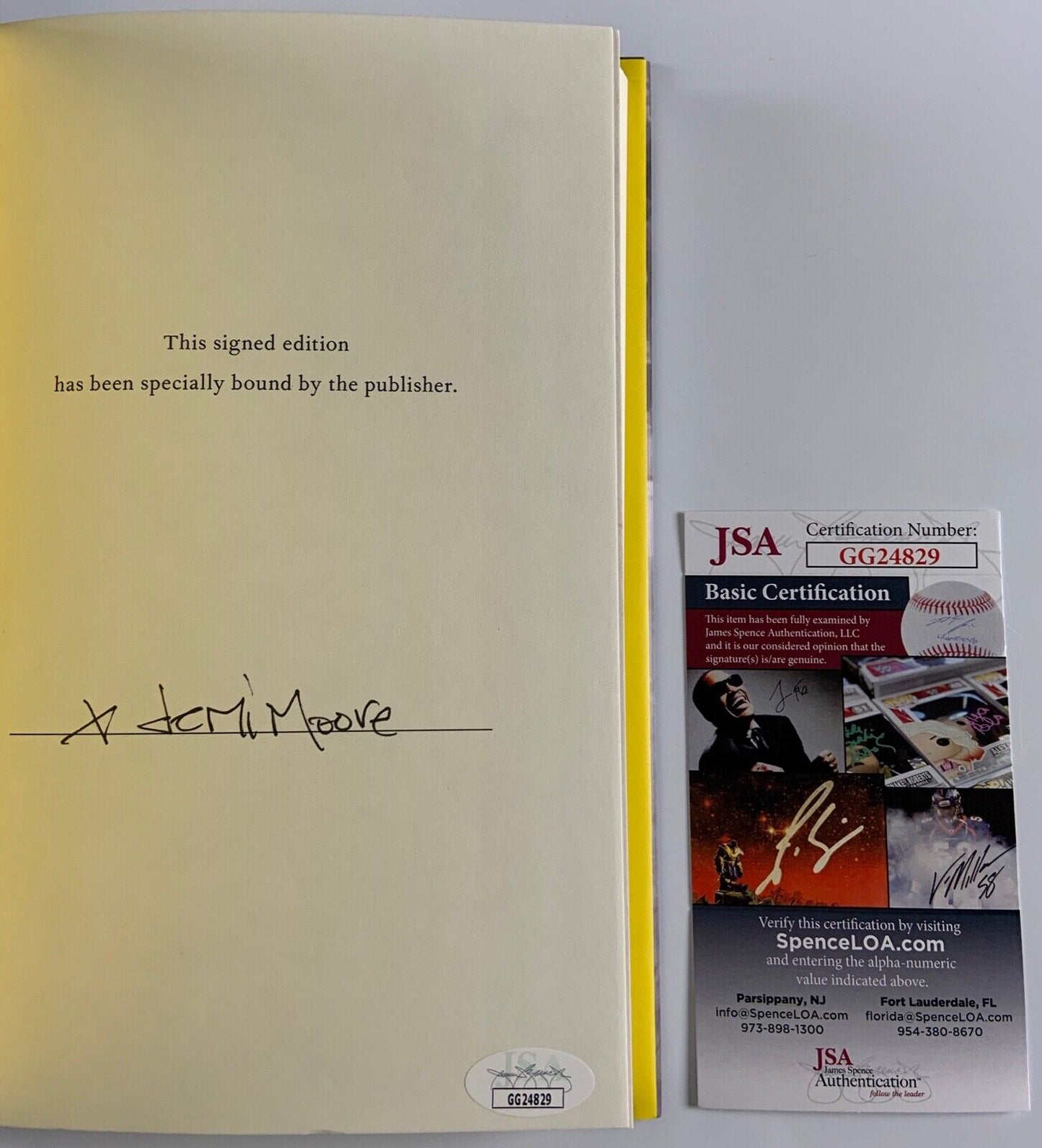 Demi Moore JSA Autograph Signed Book Inside Out