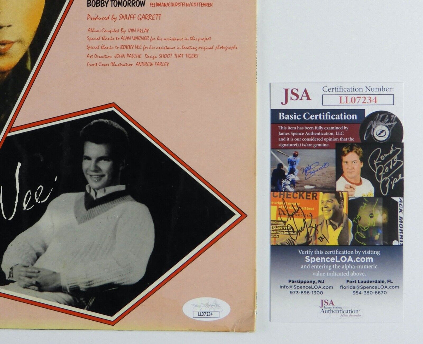 Bobby Vee JSA Signed Autograph Album Vinyl Record Singles Album
