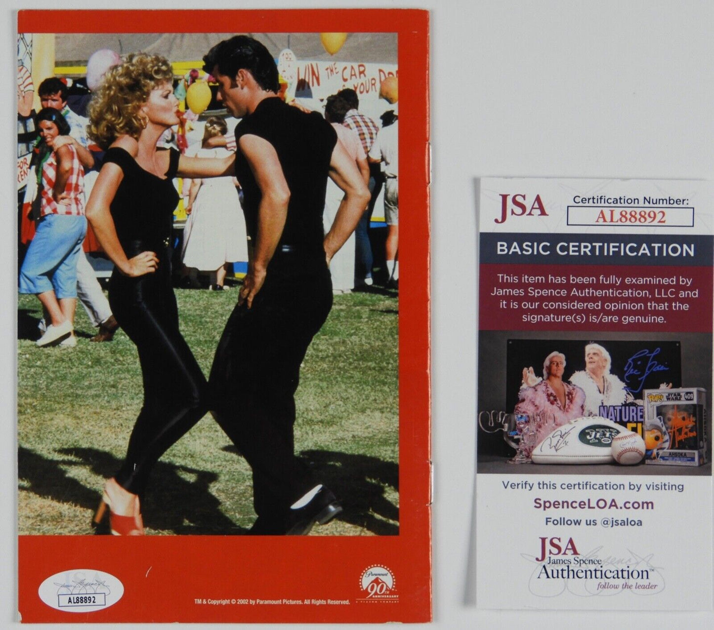 Olivia Newton-John John Travolta Grease JSA Signed Autograph Songbook