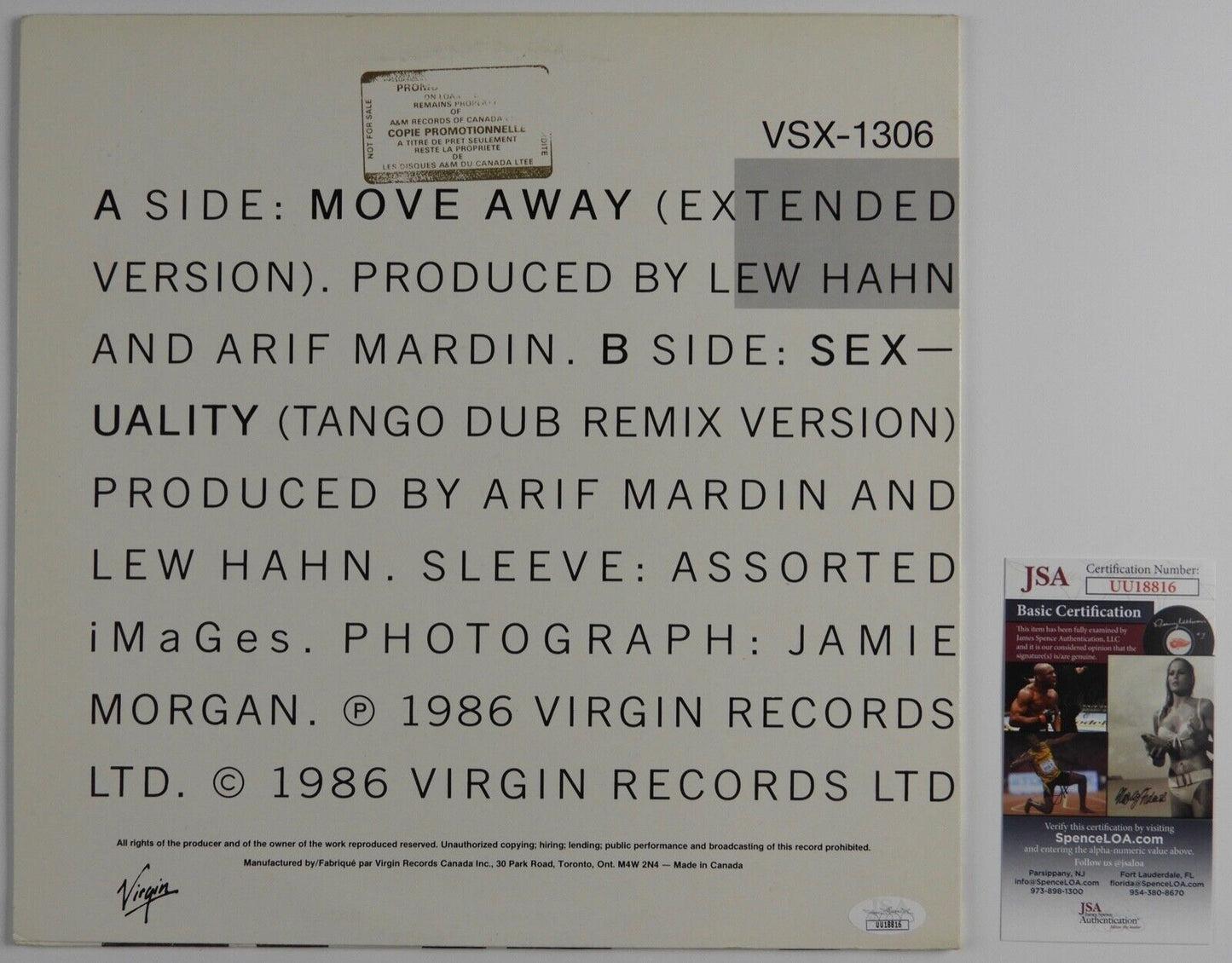 Culture Club JSA Signed Autograph Album Record Move Away