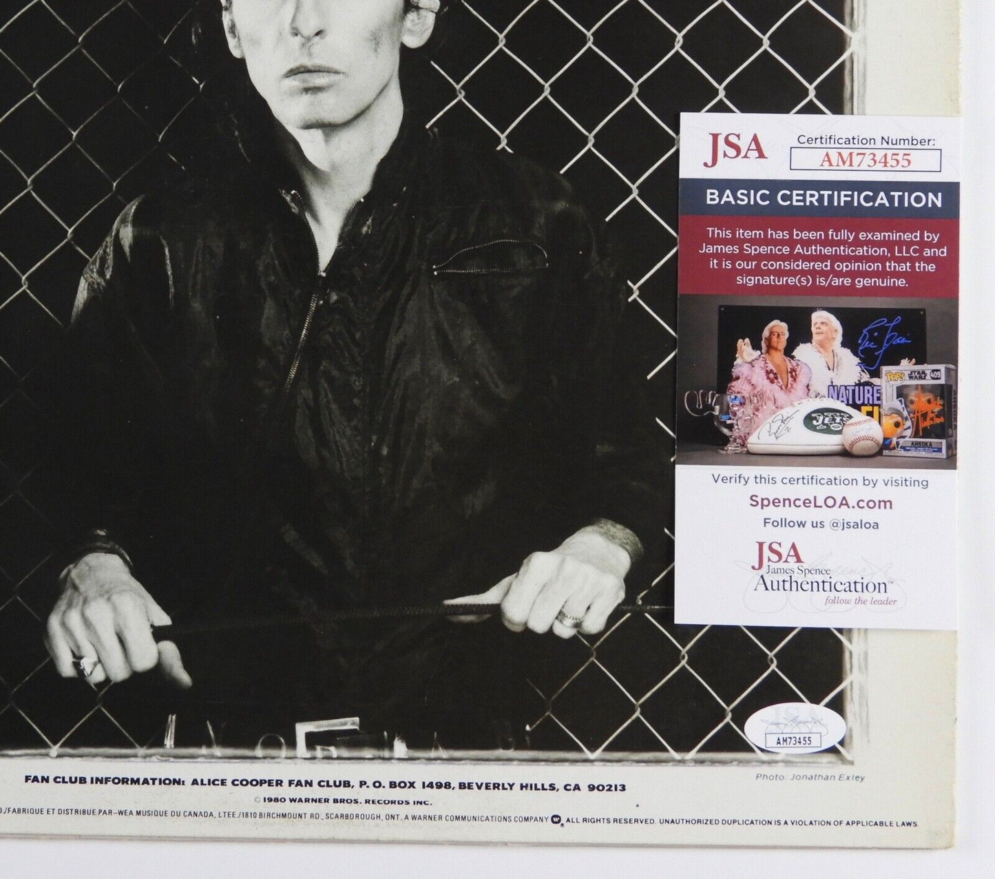 Alice Cooper JSA Signed Autograph Record Vinyl Flush The Fashion