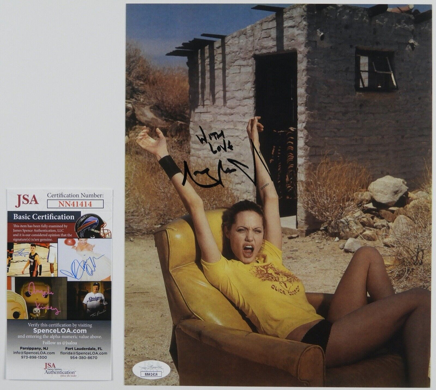 Angelina Jolie Signed Autograph JSA COA Photo