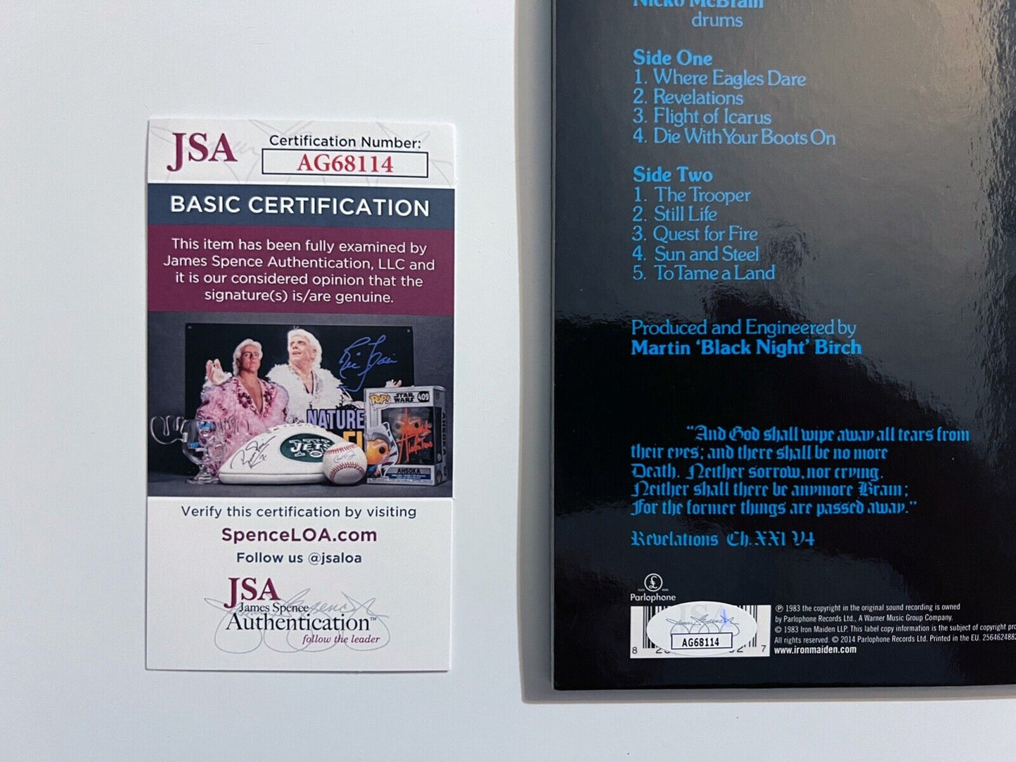 Iron Maiden Derek Riggs JSA Autograph Signed Album with Original Sketch Eddie