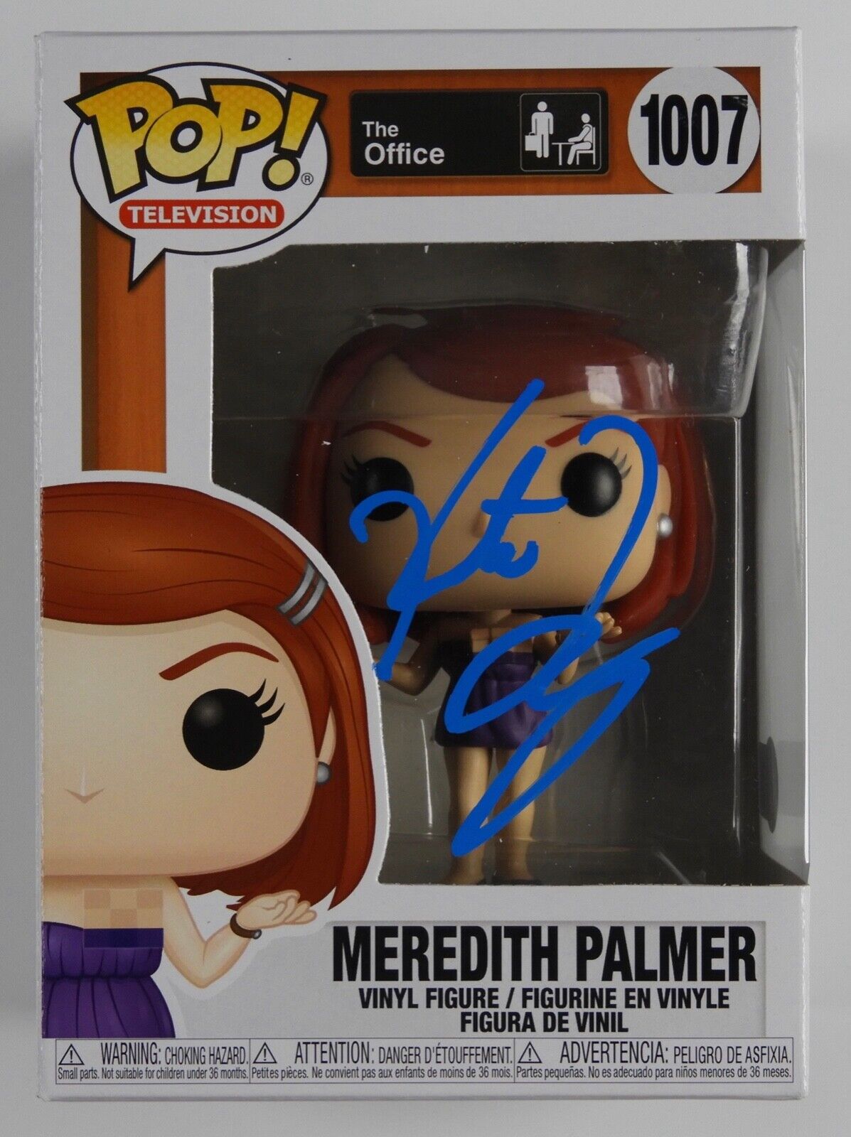Kate Flannery Meredith Palmer Signed Autograph Beckett Funko Pop 1007 The Office