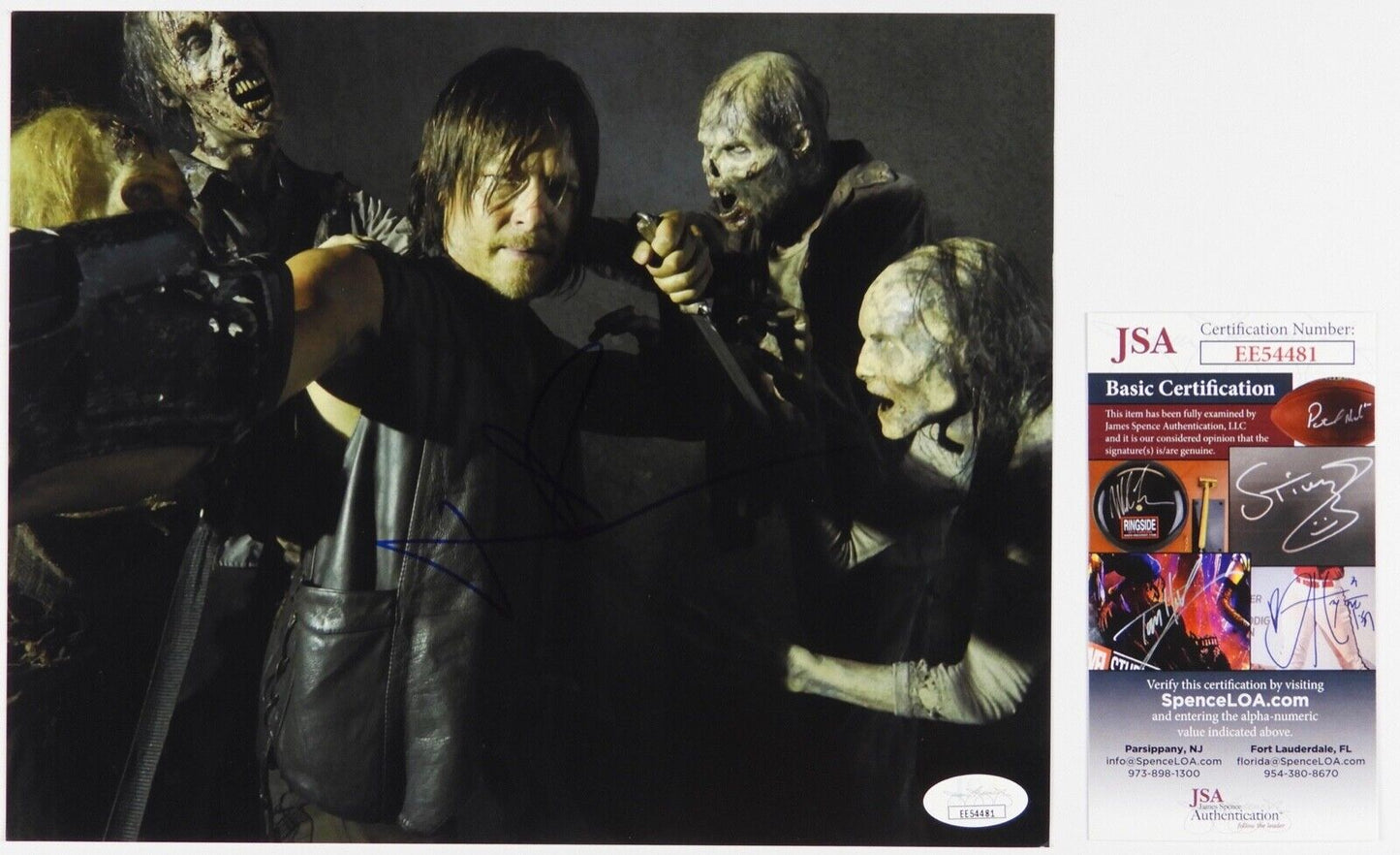 Norman Reedus Daryl The Walking Dead Autograph Signed Photo JSA COA 8 x10