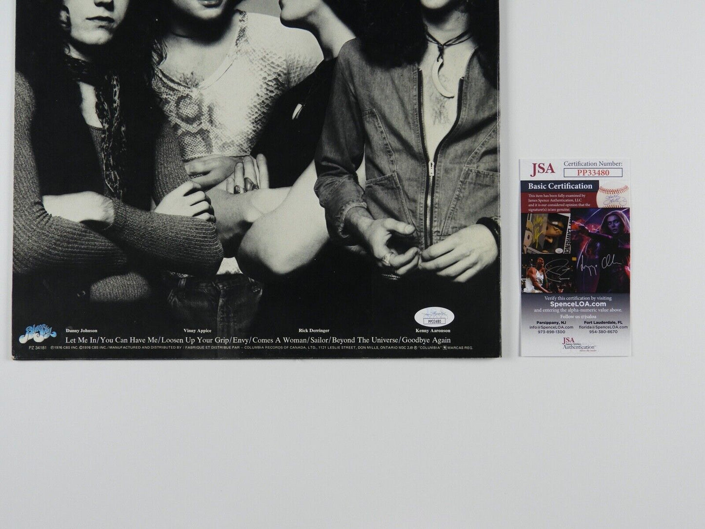 Rick Derringer JSA Signed Autograph Album Vinyl Record Vinny Appice