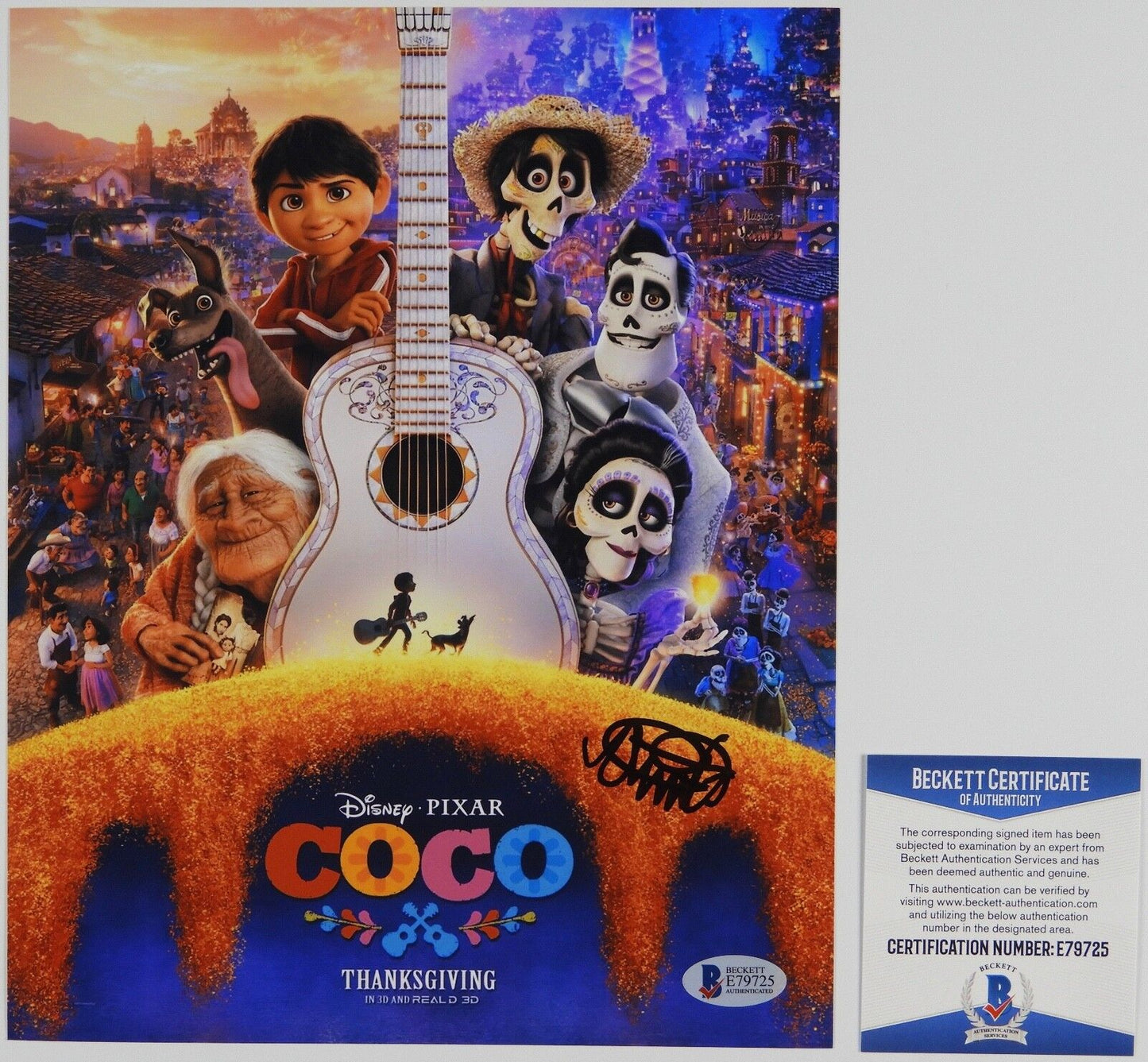 Anthony Gonzalez Coco Autograph Signed Photo Beckett BAS Photo