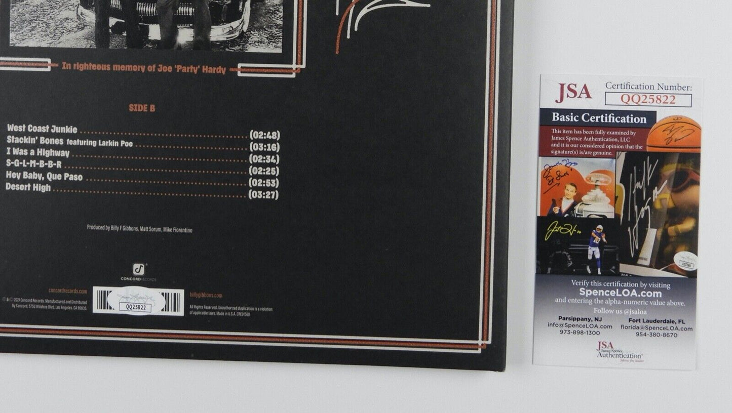 Billy Gibbons JSA Signed Autograph Record Album Vinyl ZZ Top Hardware Lemonade