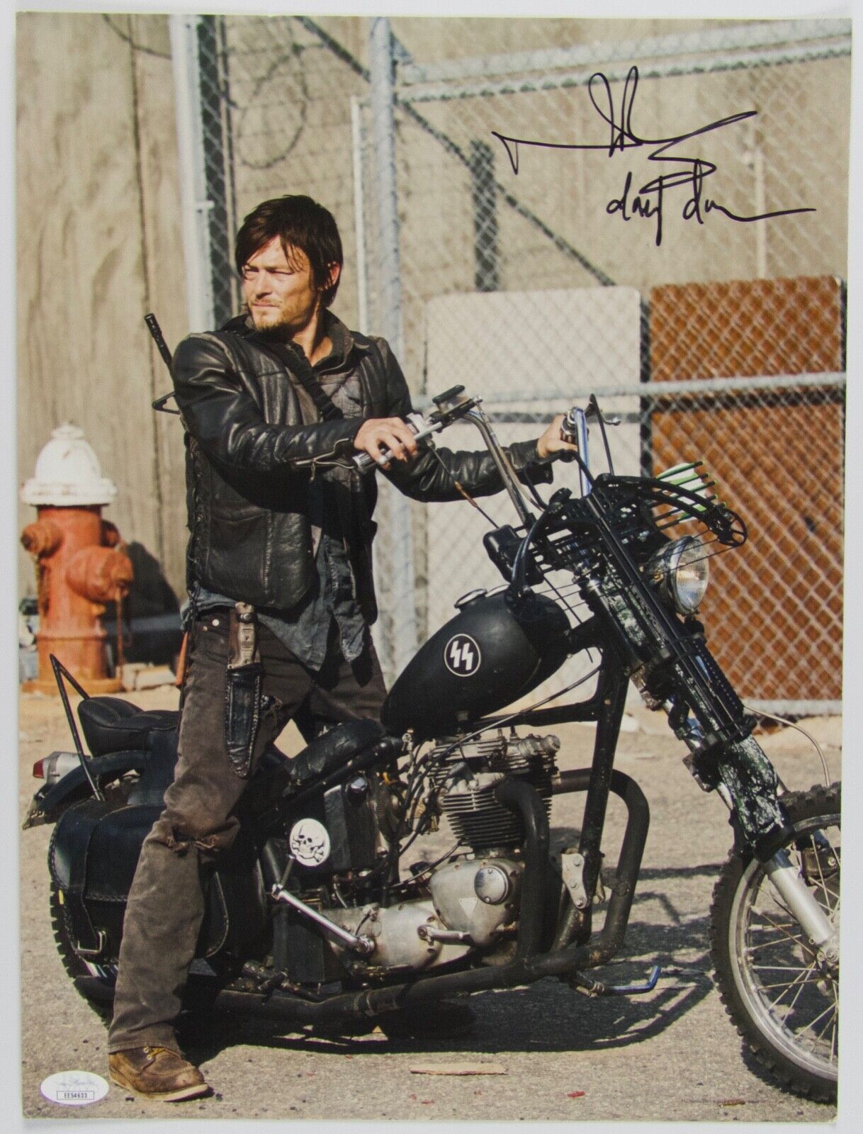 Norman Reedus The Walking Dead Autograph Signed Photo JSA Daryl 16 x 12