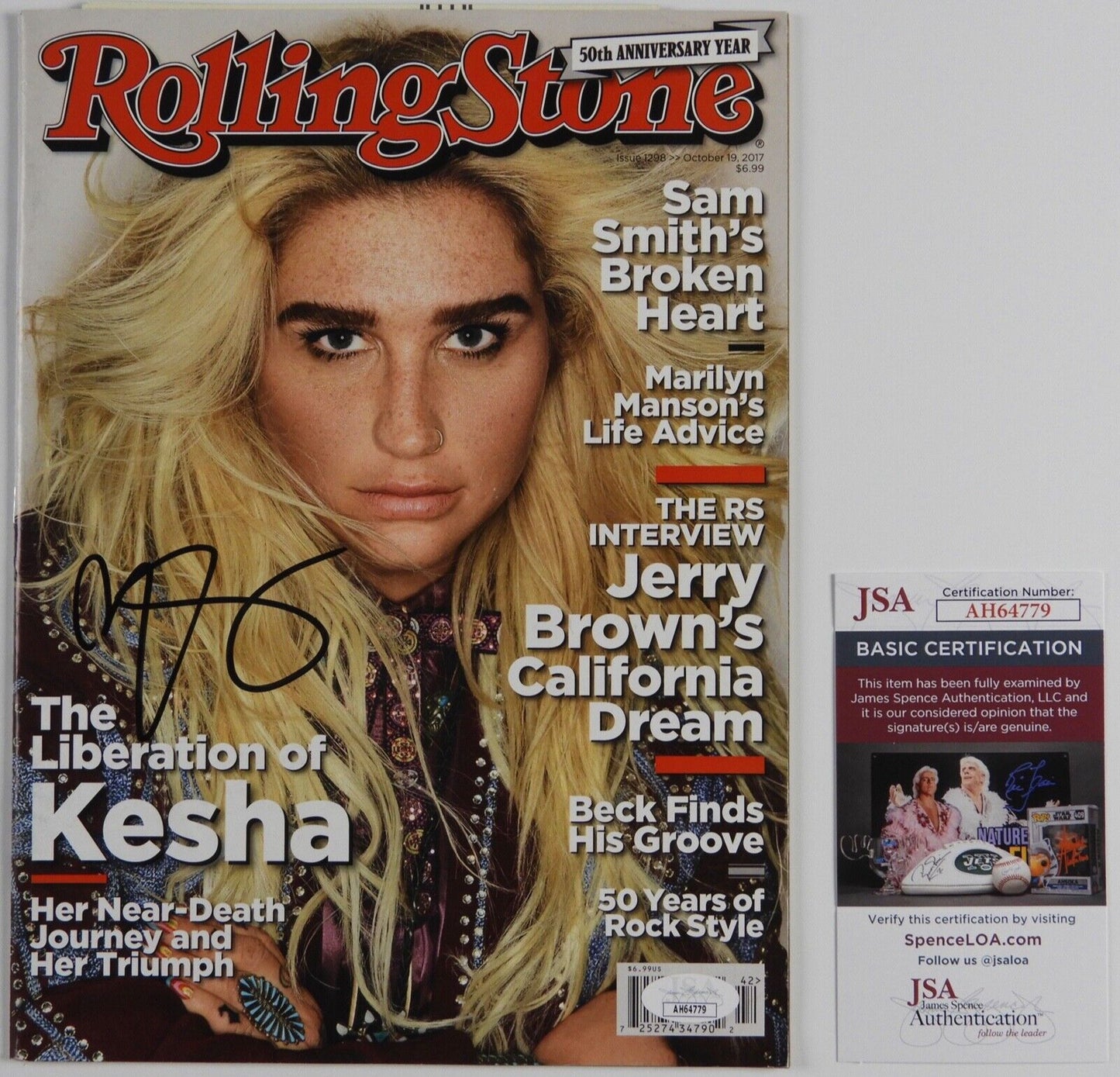 Kesha Autograph JSA Signed Rolling Stone Magazine Full Magazine