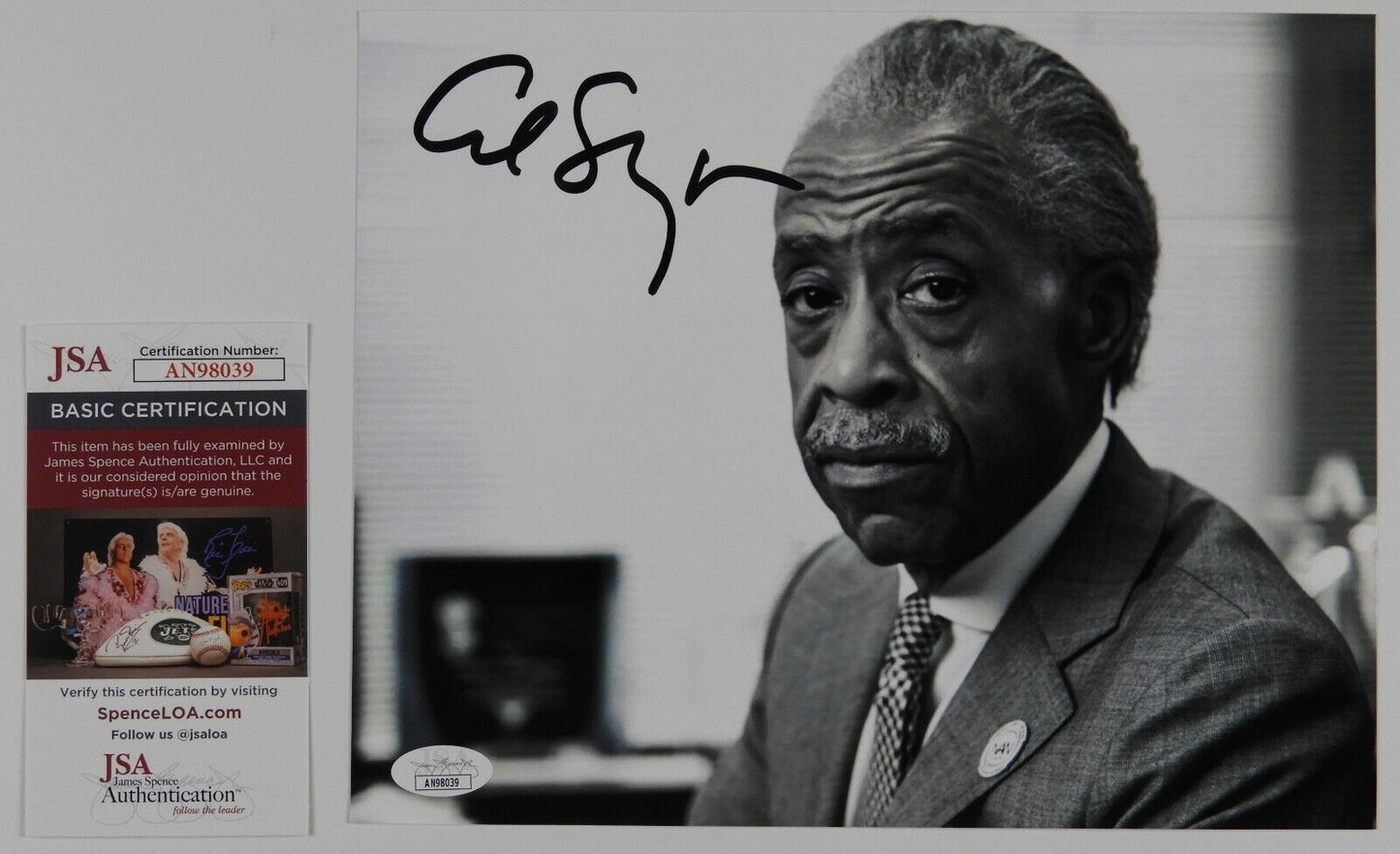 Reverend Al Sharpton JSA Signed Autograph 8 x 10 photo
