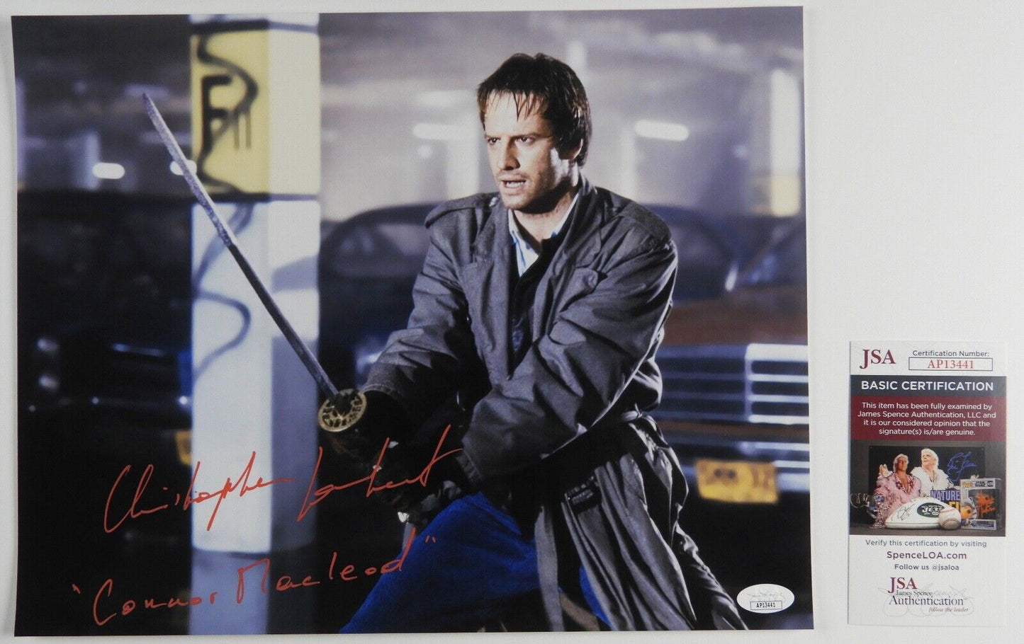 Christopher Lambert Highlander Autograph Signed Photo JSA 11x14