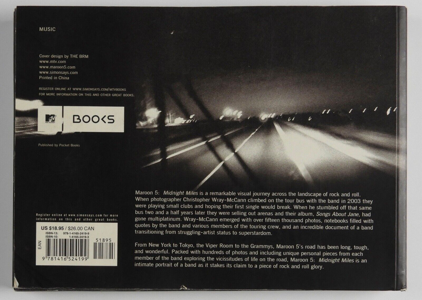 Maroon 5 Fully JSA Autograph Signed Book Midnight Miles Adam Levine