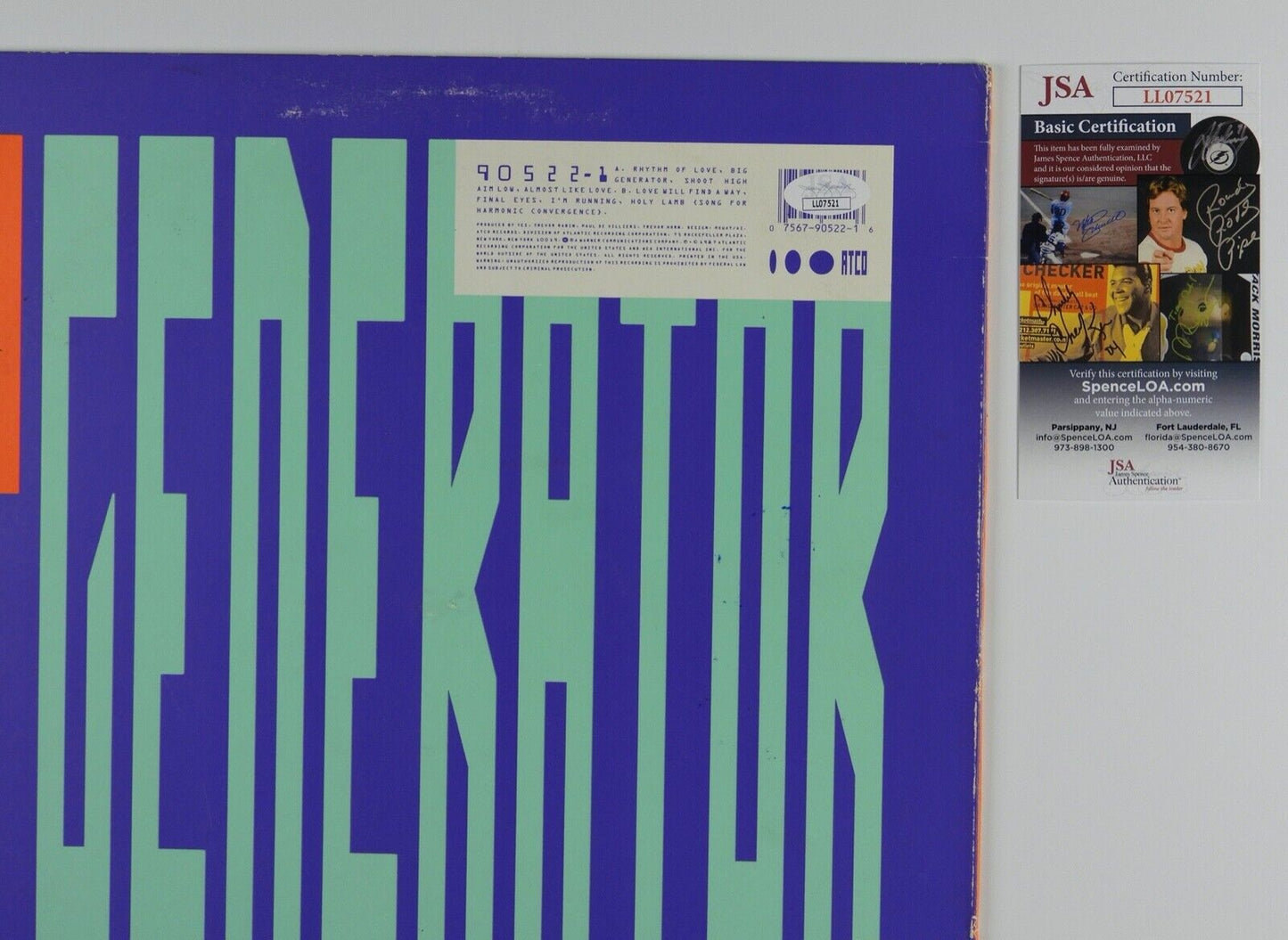 YES JSA Signed Autograph Album Record Big Generator Jon Anderson