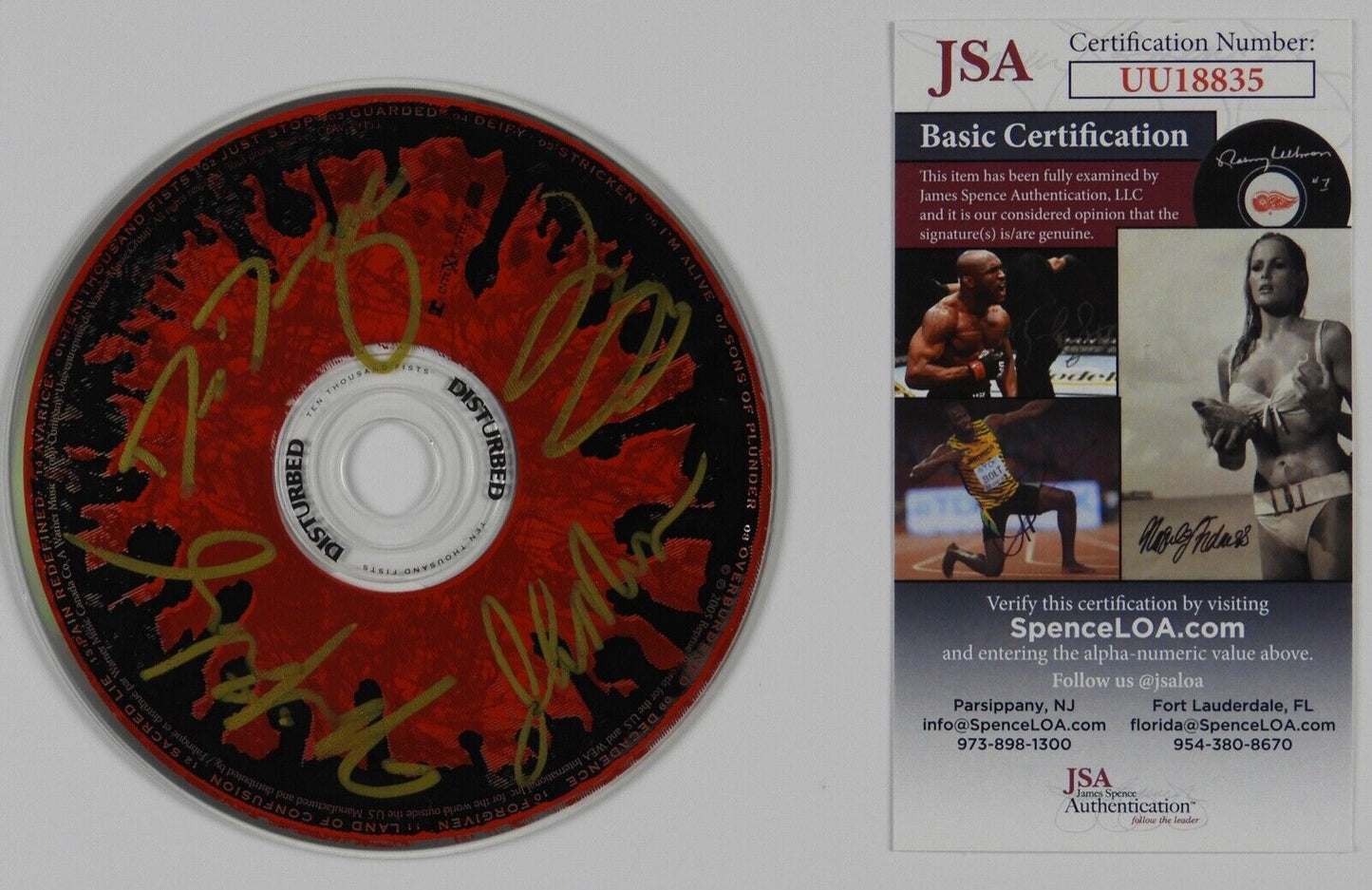 Disturbed JSA Signed Autograph CD Fully Signed Ten Thousand Fists