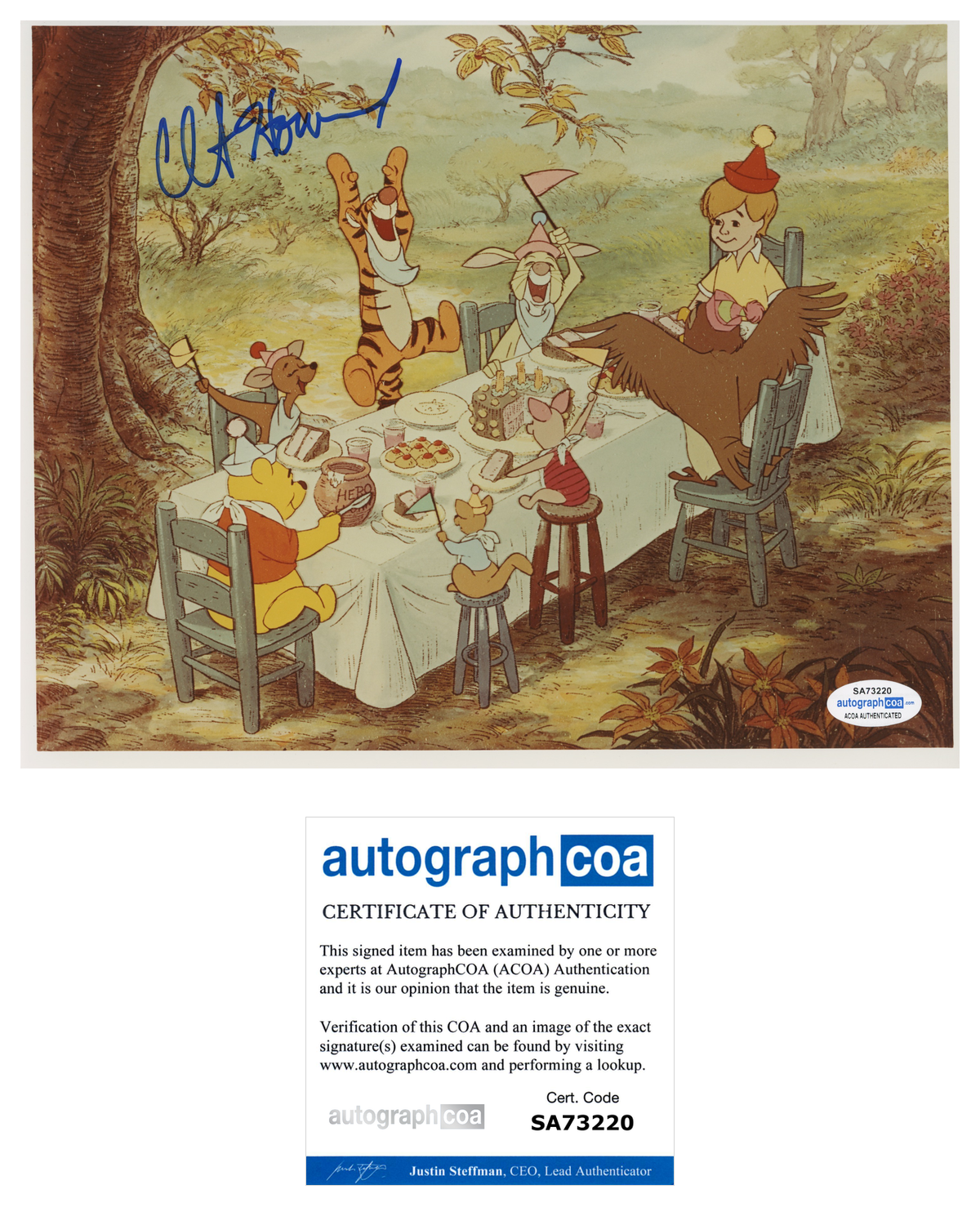 Clint Howard Winnie The Pooh ACOA Signed Autograph 8 x 10 Photo