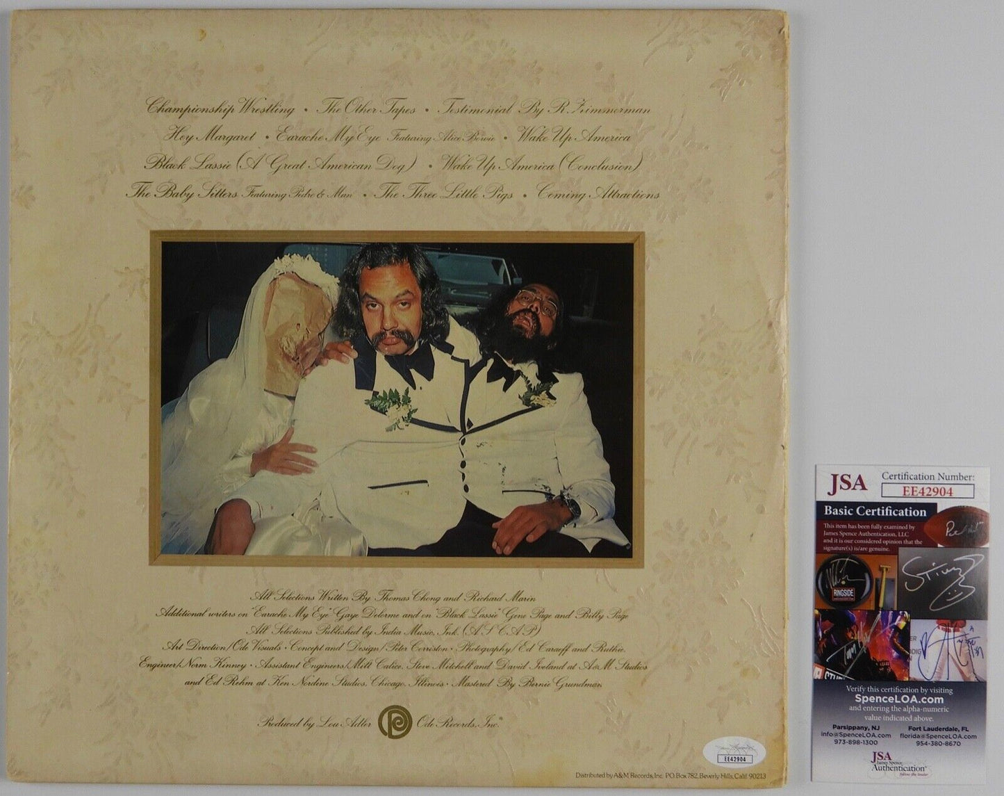 Cheech and Chong Signed Autograph Record Album JSA Vinyl Wedding Album
