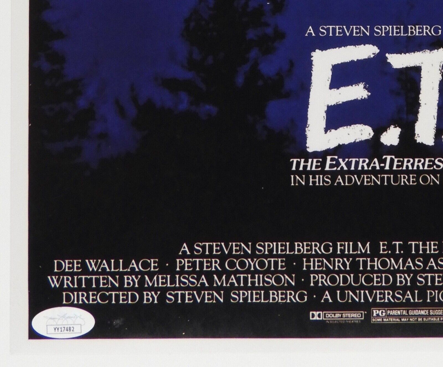 Steven Spielberg JSA Autograph Signed 12 x 18 Photo ET E.T.