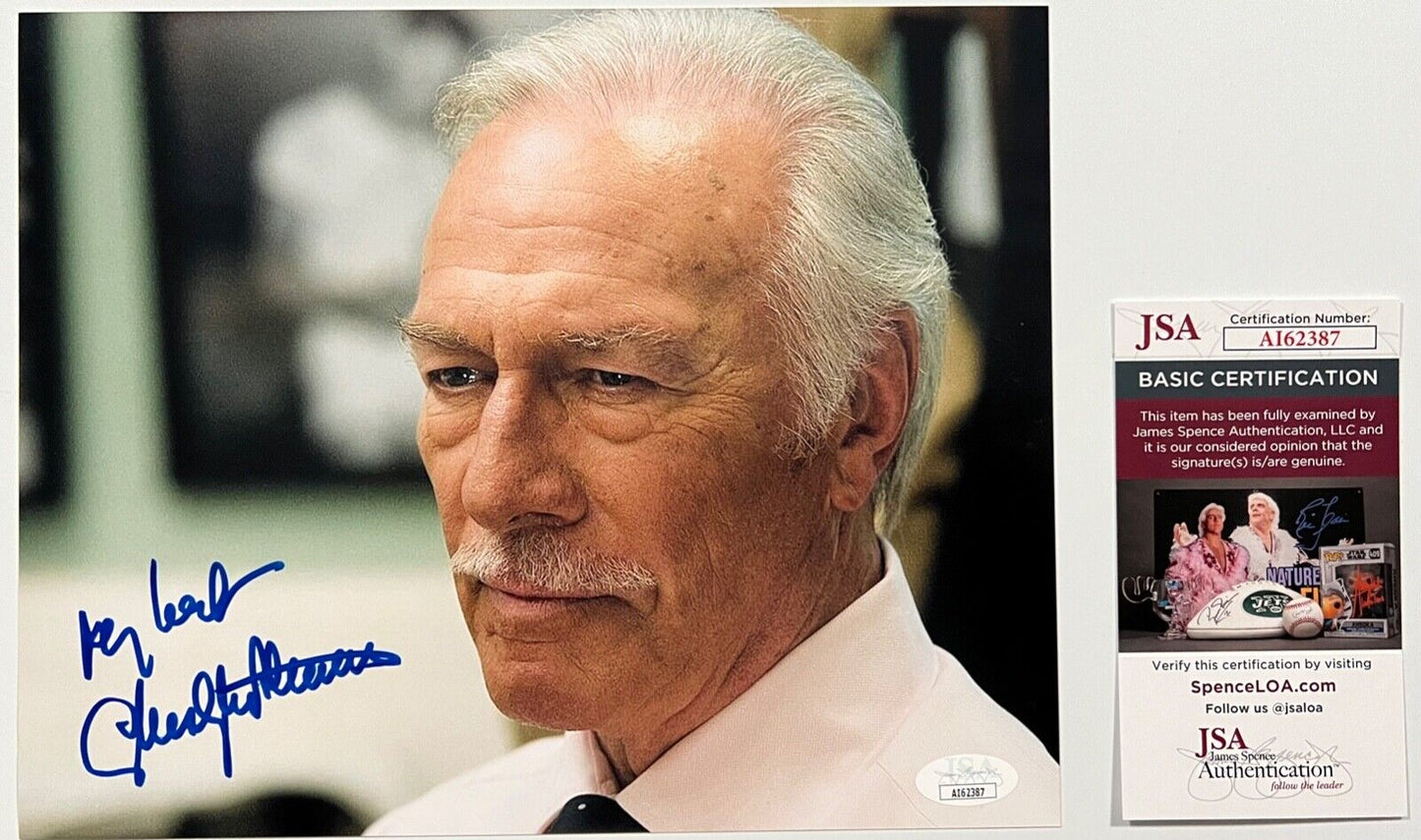 Christopher Plummer JSA Signed Autograph Photo 8 x 10