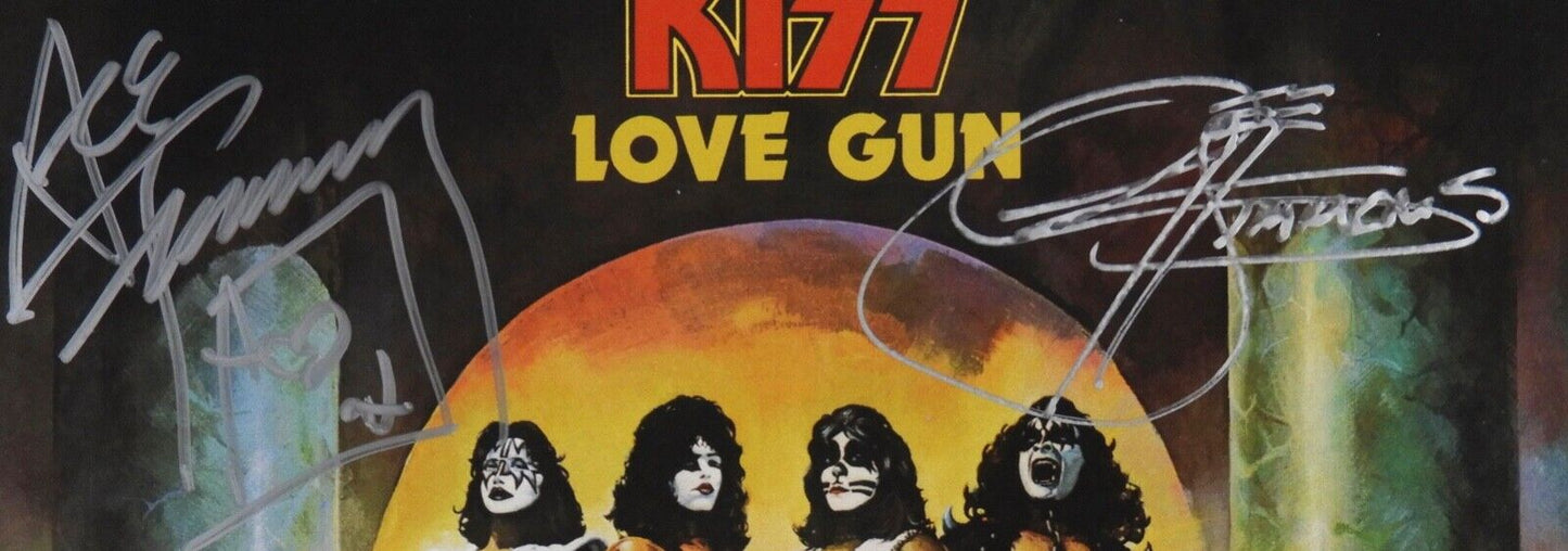 KISS JSA Fully Signed Autograph Album Love Gun Gene Simmons Peter +