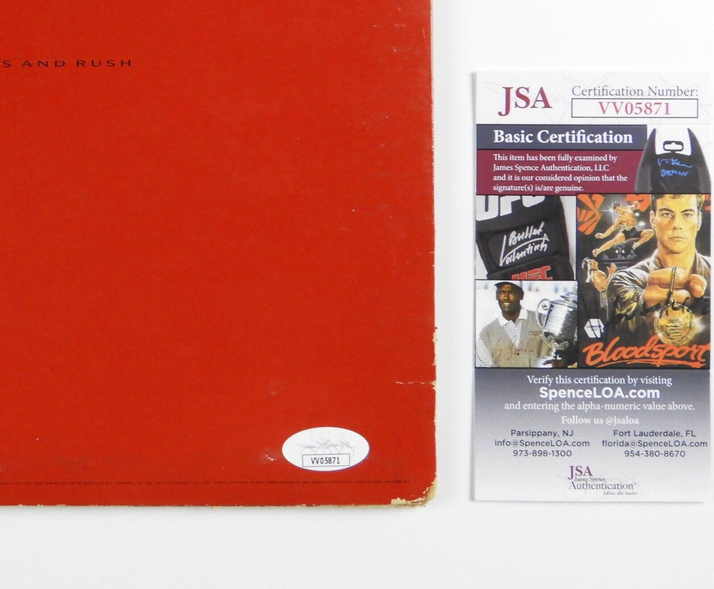 RUSH Alex Lifeson Signed Autograph Record Album JSA Vinyl Hold Your Fire