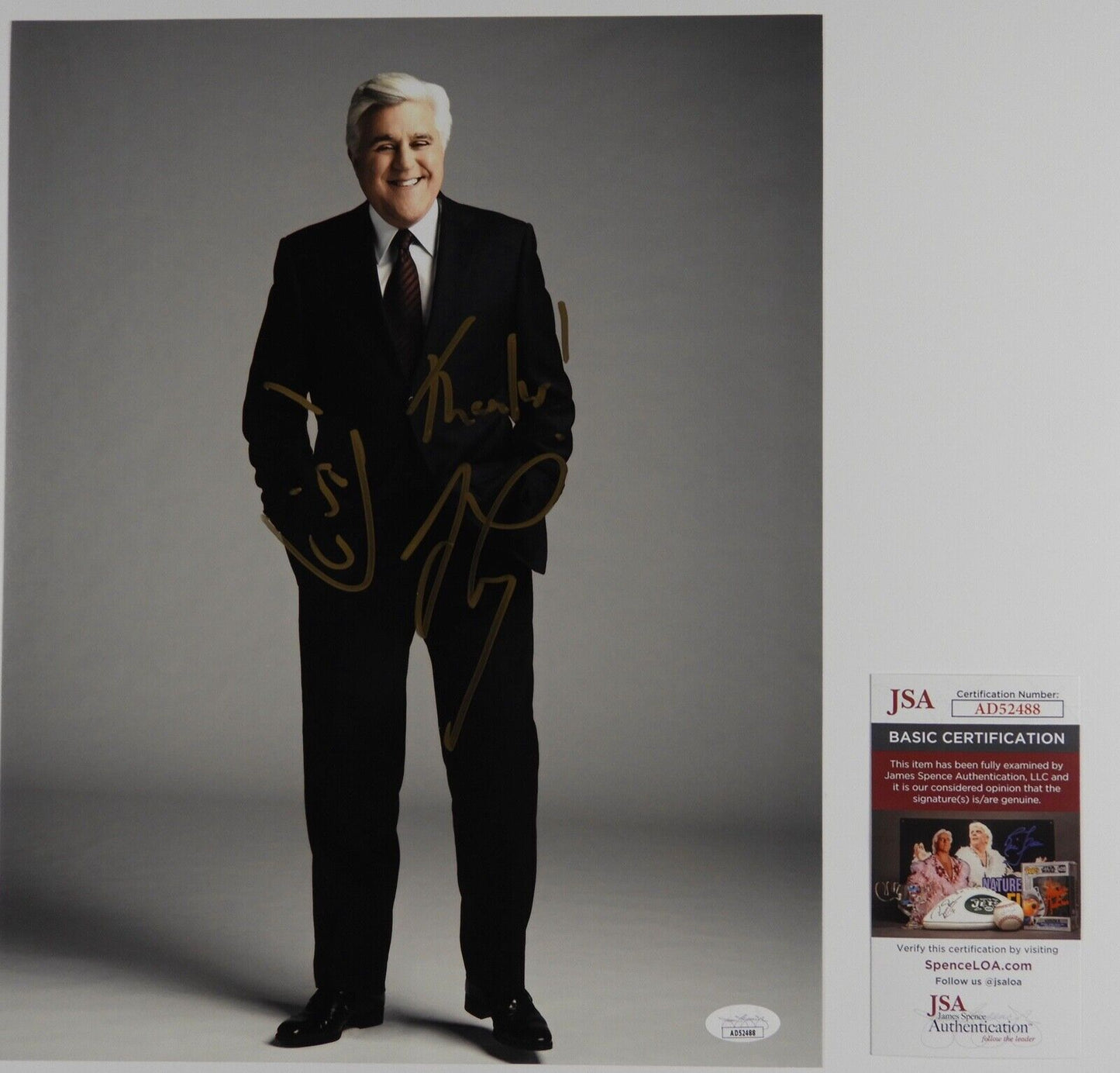 Jay Leno JSA signed autograph 11 x 14 Photo The Tonight Show