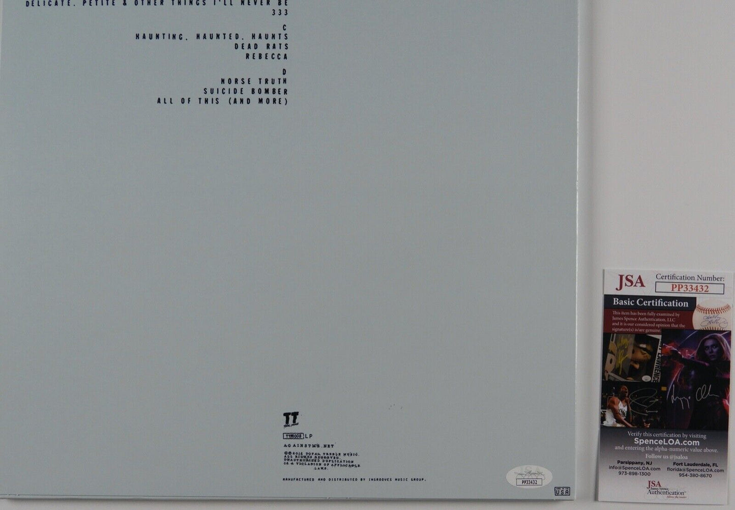 Against Me! Laura Jane Grace James Browman JSA Signed Autograph Album Record