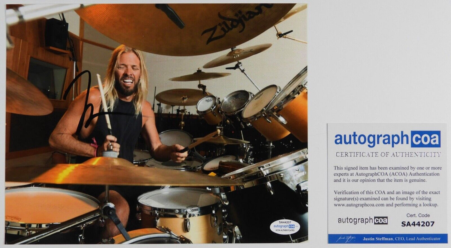 Taylor Hawkins Autograph Signed Foo Fighters 8 x 10 photo ACOA