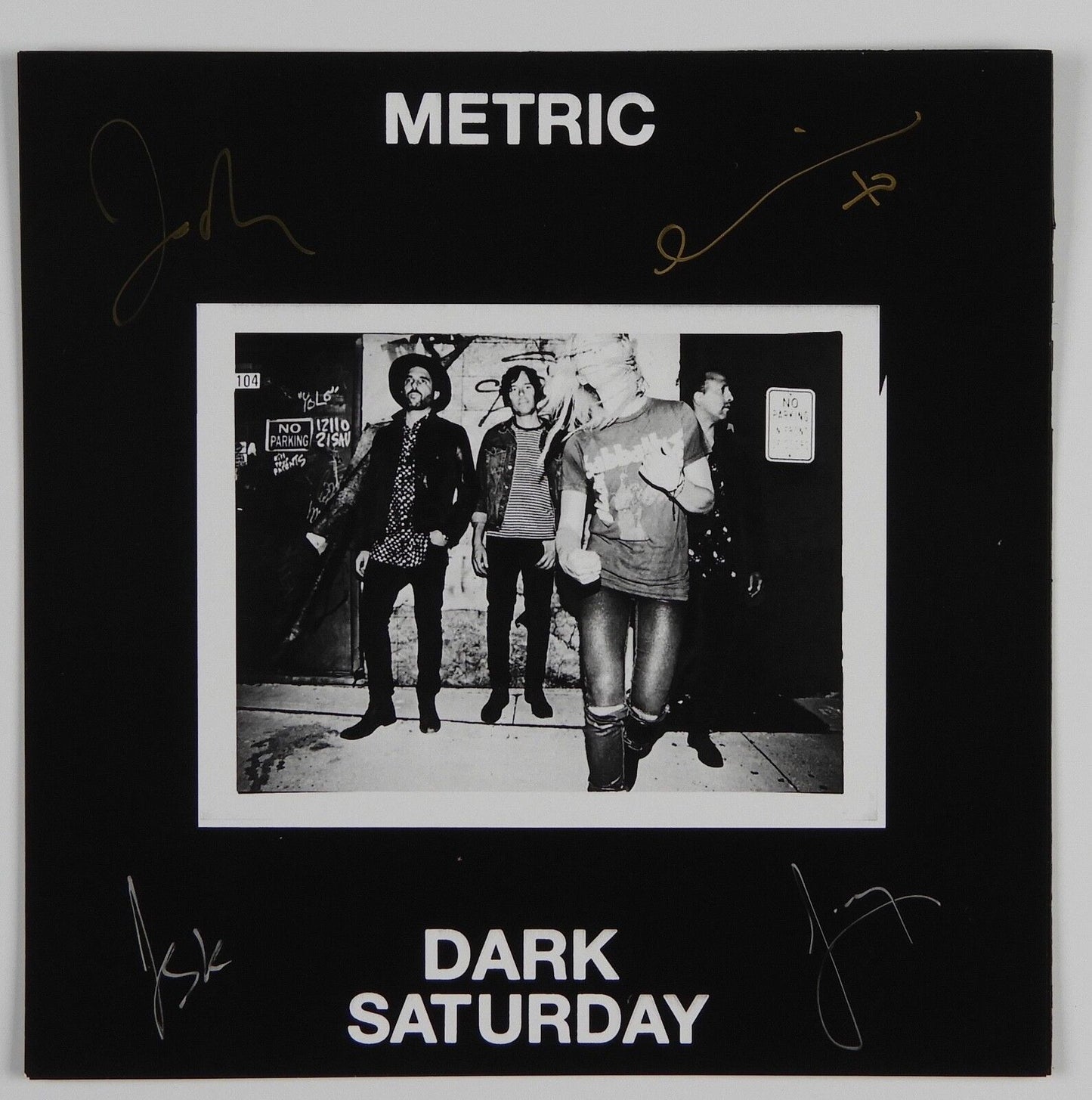 Metric Dark Sunday Full Band Signed JSA Signed Autograph 45 Flex Record Vinyl