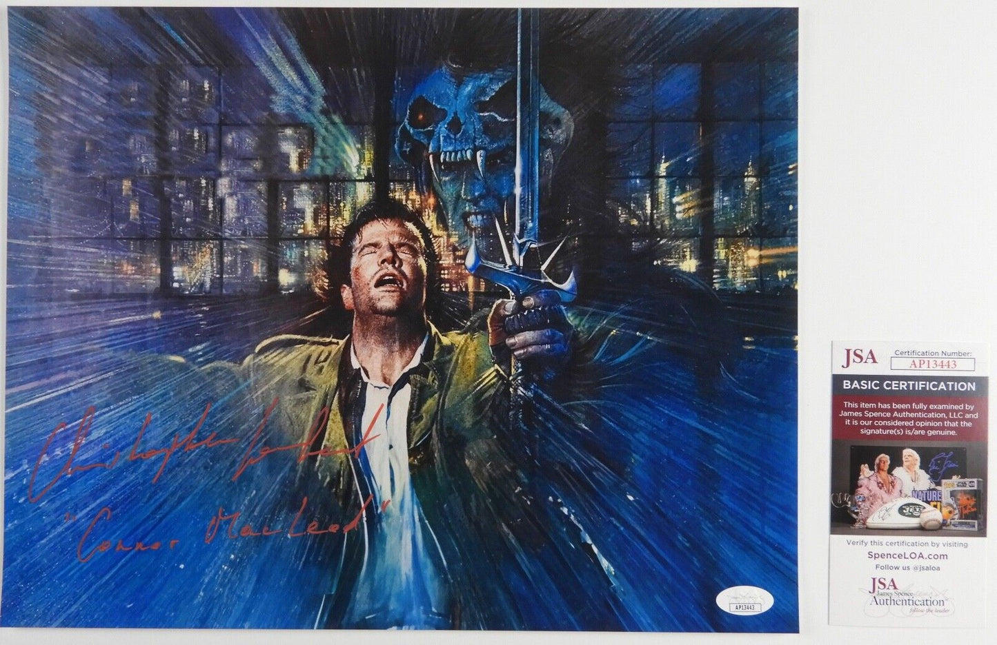 Christopher Lambert Highlander Autograph Signed Photo JSA 11x14