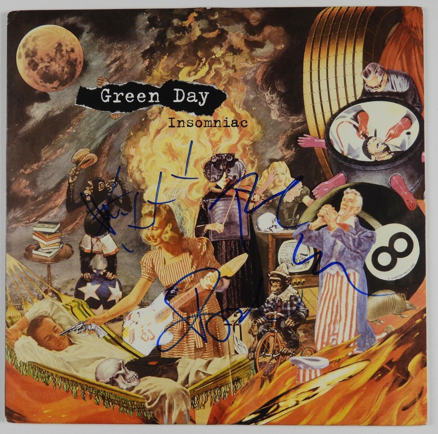 Green Day JSA Fully Signed Autograph Album Record Vinyl Billie Joe