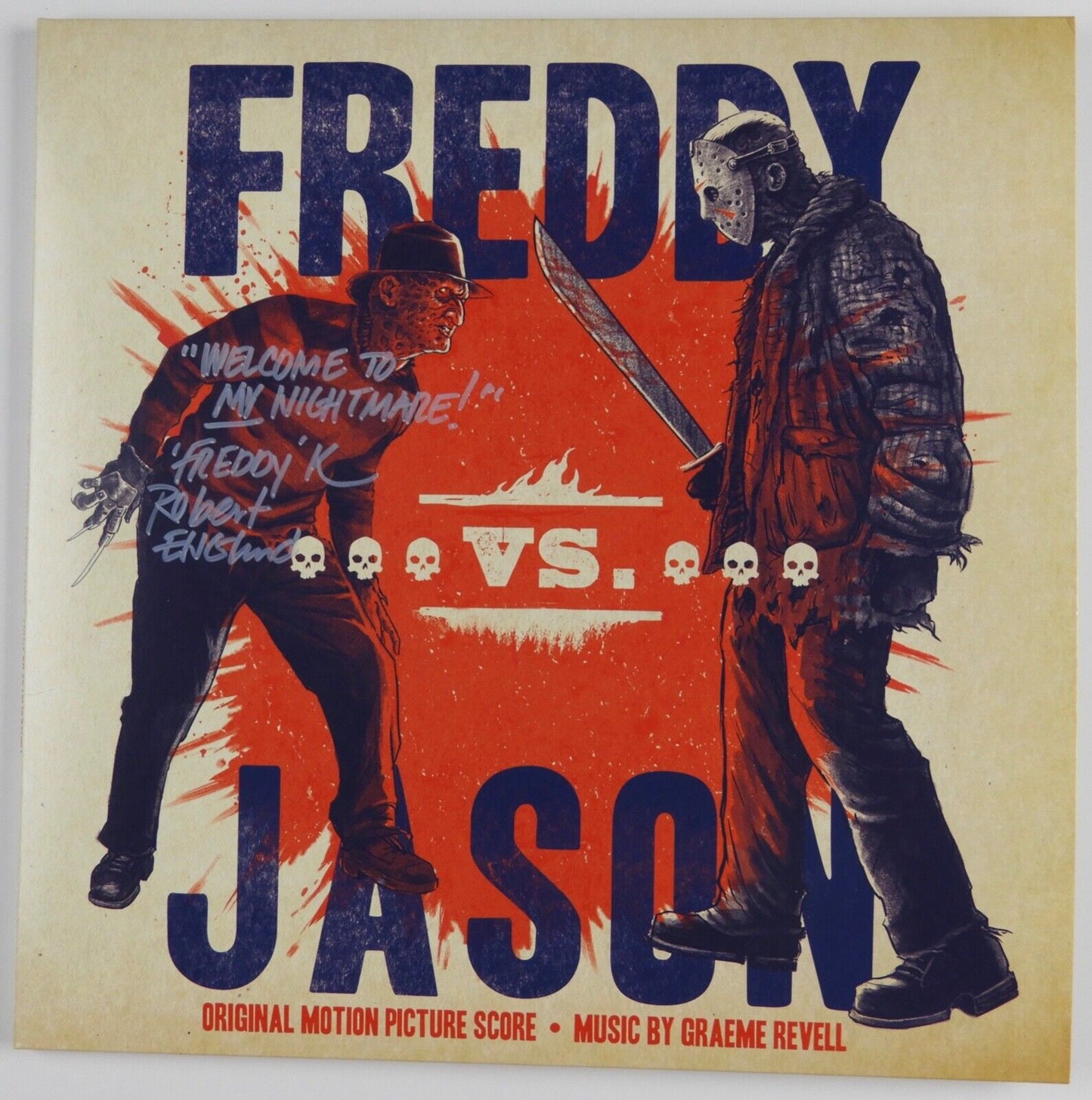 Freddy Krueger Robert Englund Signed Autograph Soundtrack Album Freddy vs Jason