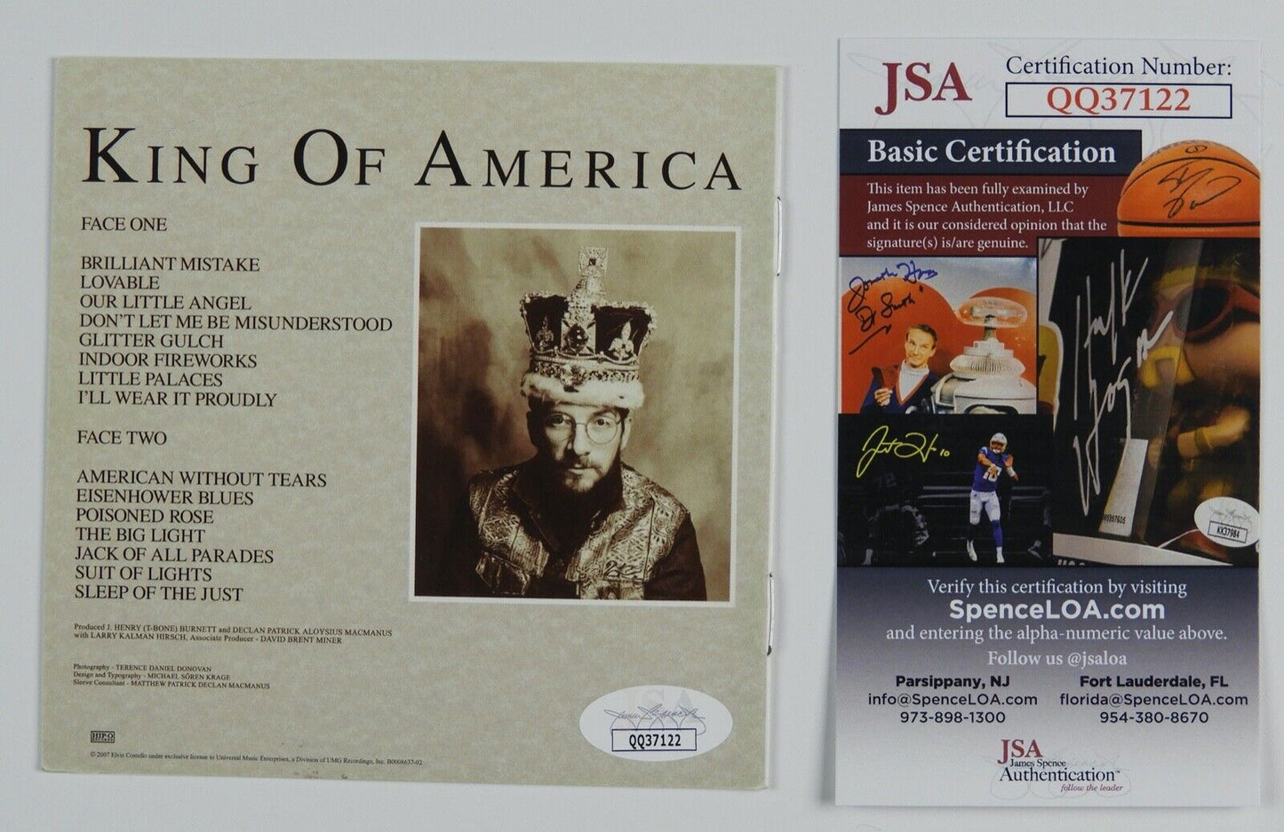 Elvis Costello JSA Signed Autograph CD Booklet King Of America