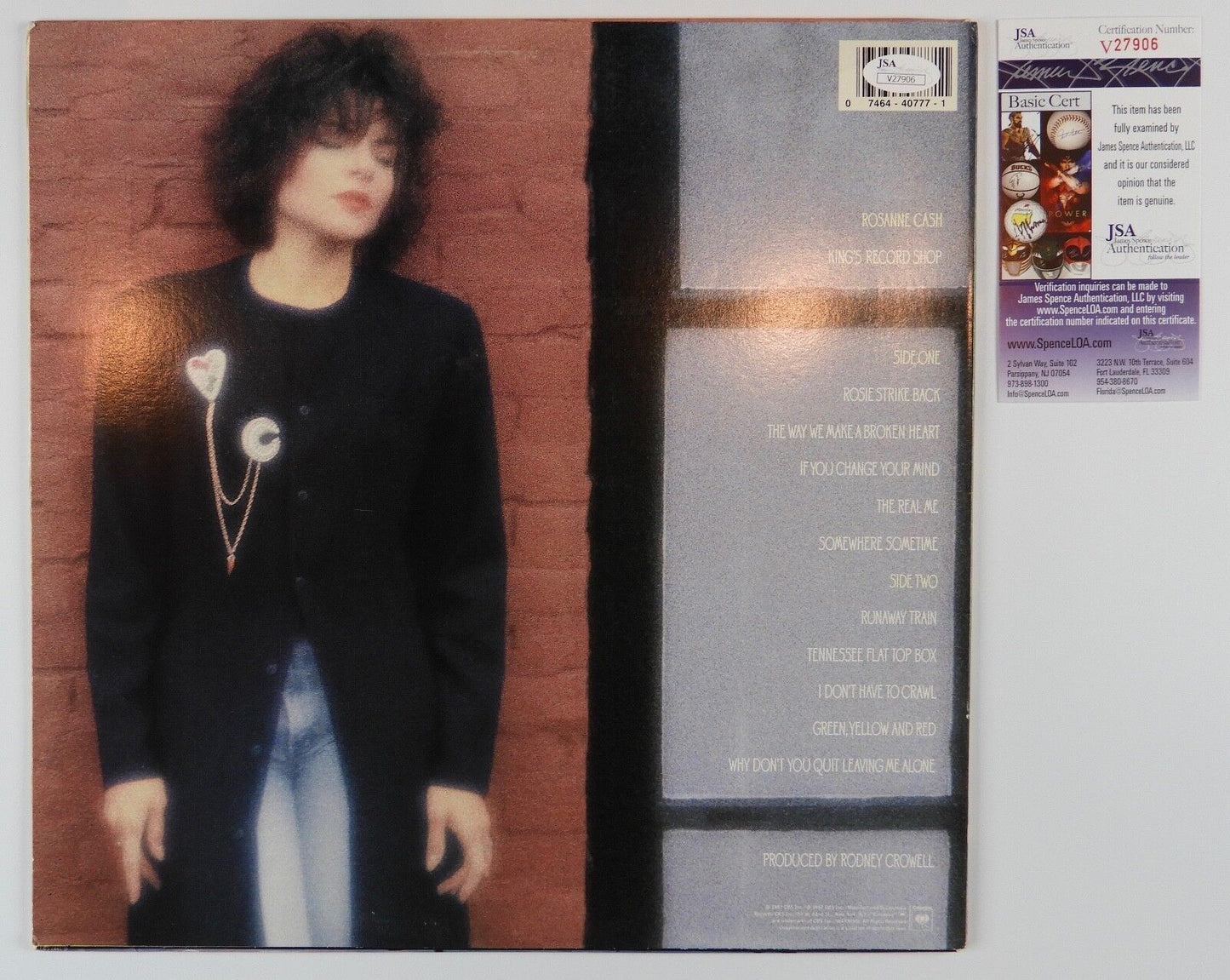 Rosanne Cash Kings Record Shop Signed Autograph JSA Album Vinyl Record