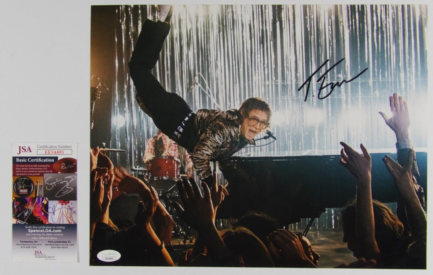Taron Egerton Rocketman Elton John Autograph JSA 11 x 14 Signed Photo