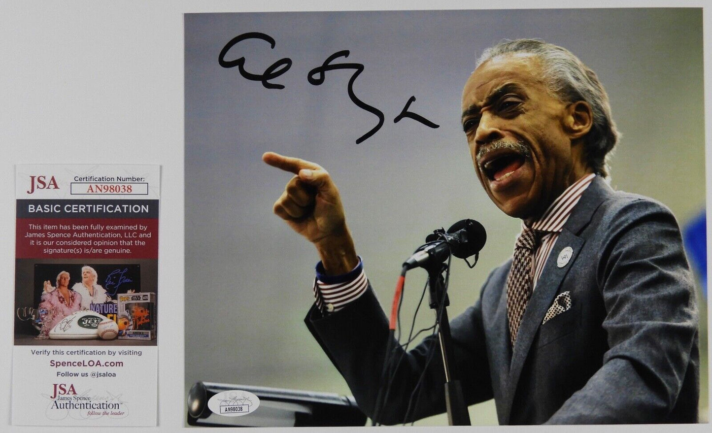 Reverend Al Sharpton JSA Signed Autograph 8 x 10 photo