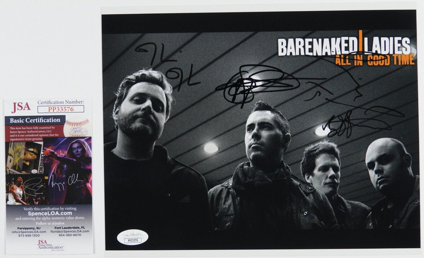 Barenaked Ladies Fully JSA Signed Autograph 8 x 10 Ed Robertson Jim Creeggan +