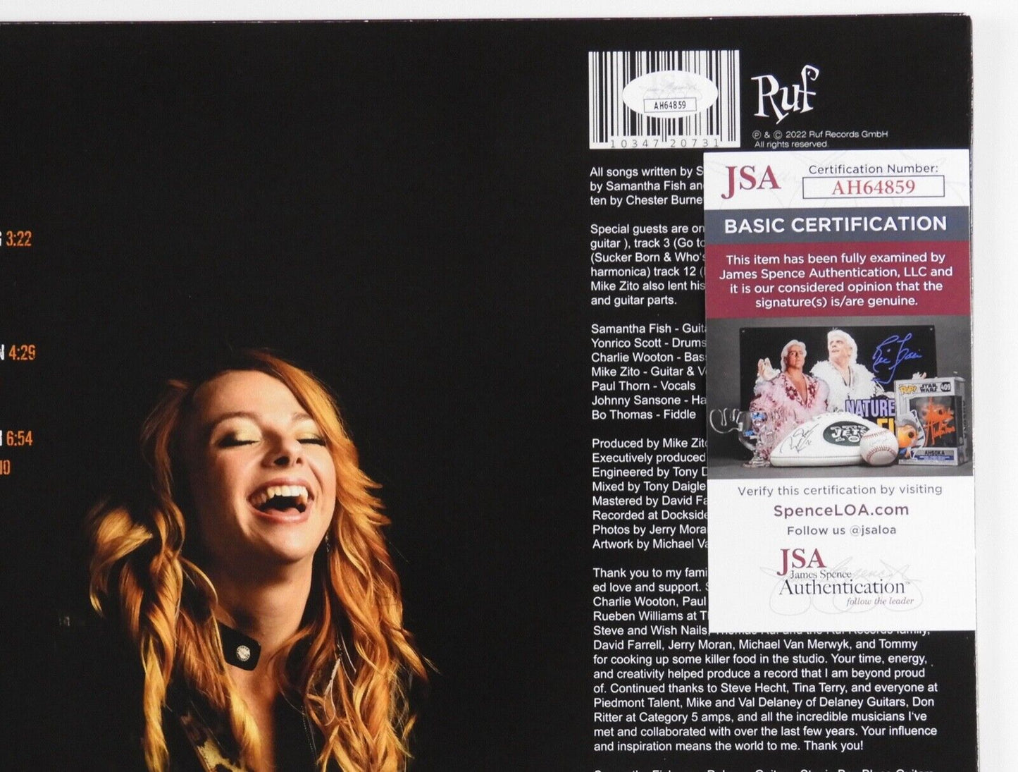 Samantha Fish JSA Autograph Signed Album Record Vinyl Black Wind Howlin'