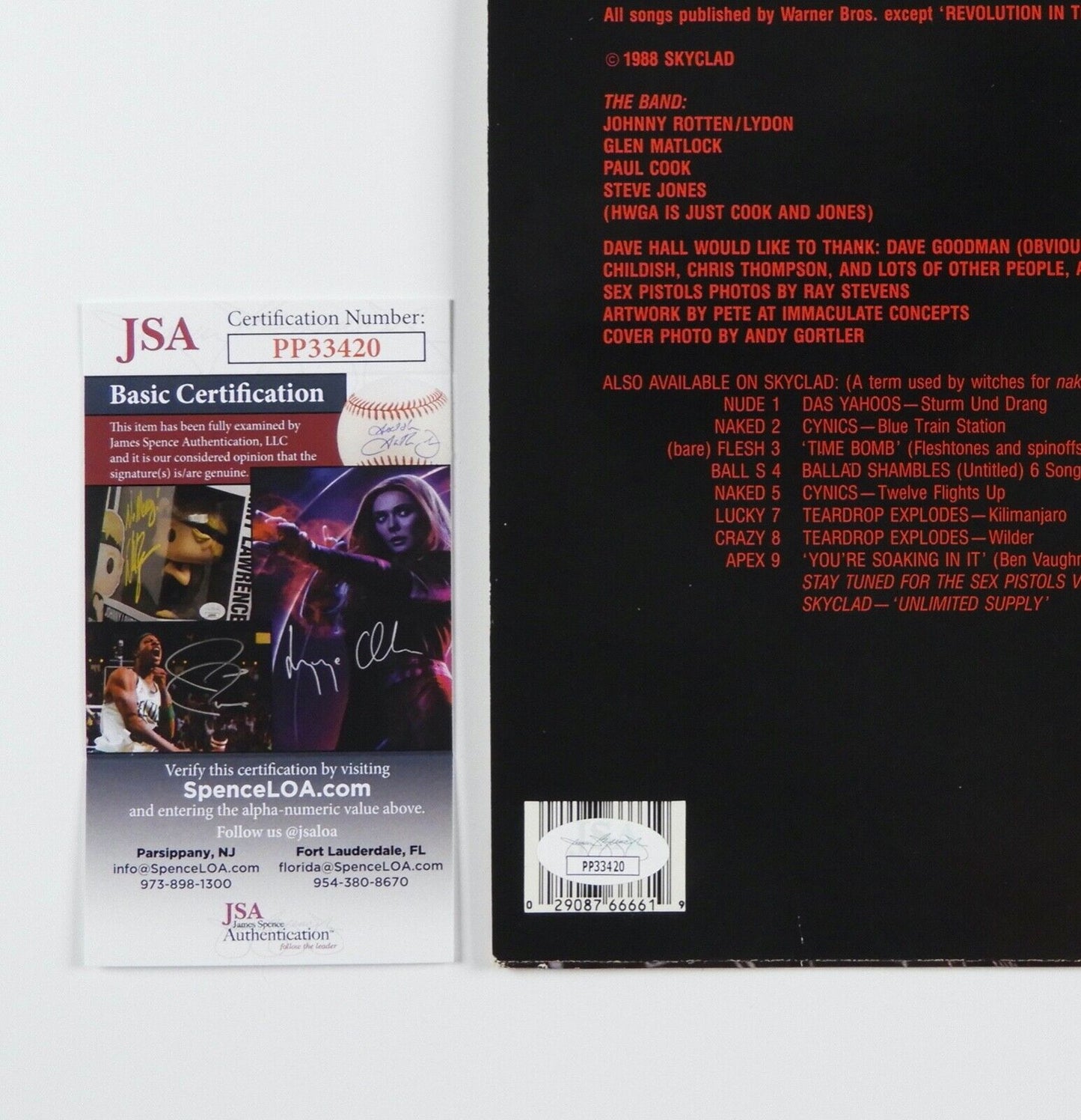 Sex Pistols Glen Matlock JSA Signed Autograph Album Record LP We Have Cum