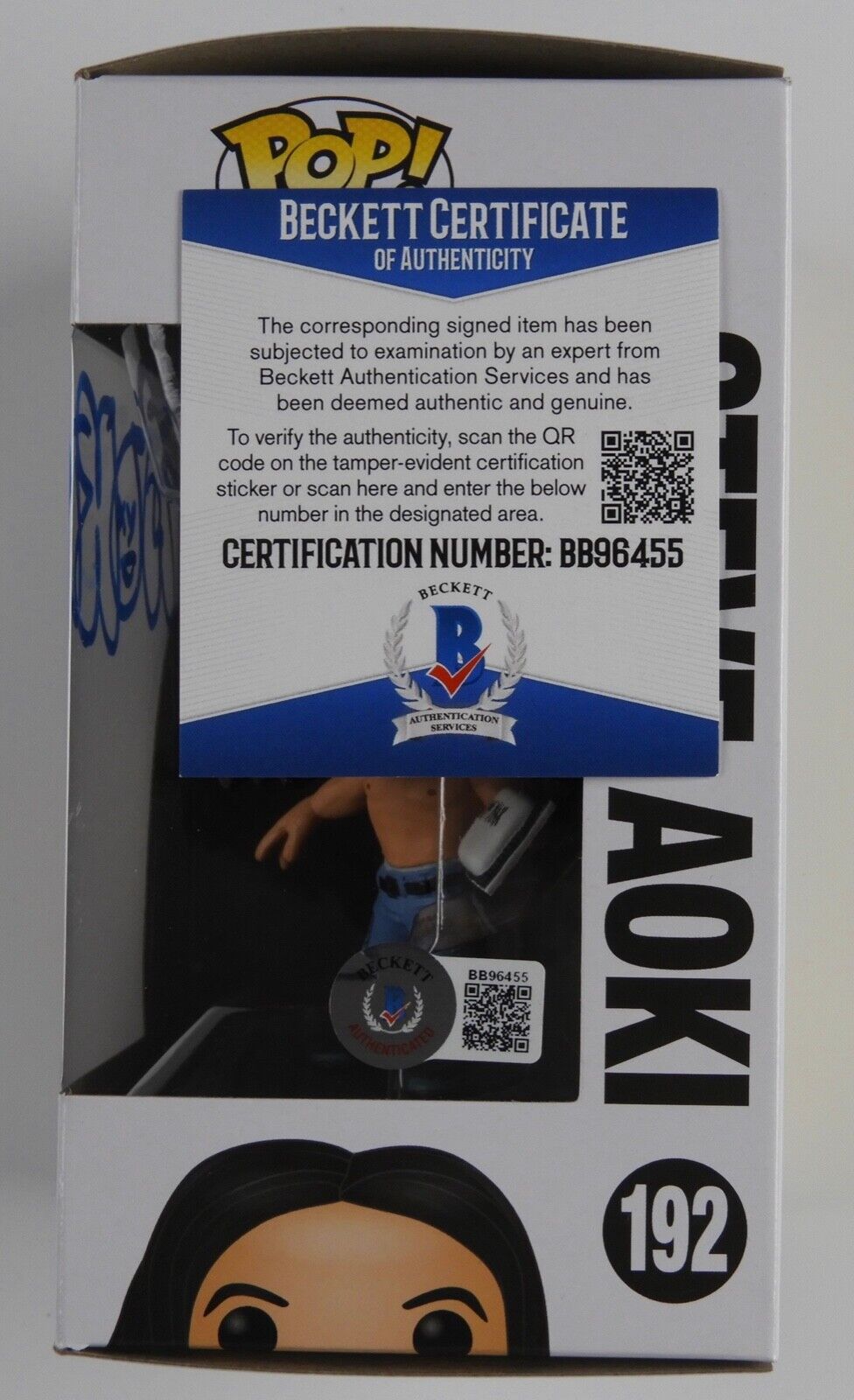 DJ Steve Aoki Signed Autograph Beckett Funko Pop 192 EDM