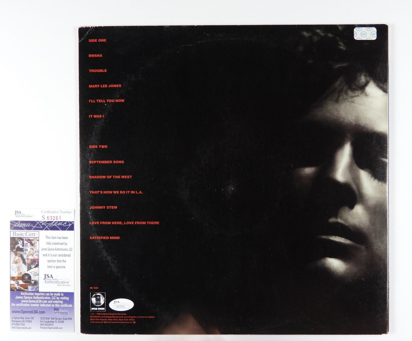 Lindsey Buckingham Fleetwood Mac Signed Autograph Law and Order JSA Album Vinyl