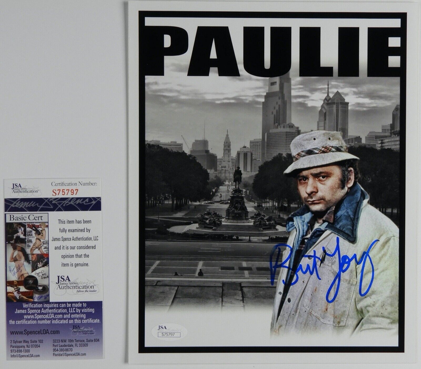 Burt Young Rocky JSA Signed Autograph 8 x 10